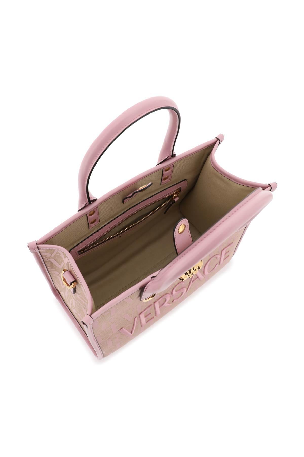 Versace Allover Small Tote Bag in Pink - Versace