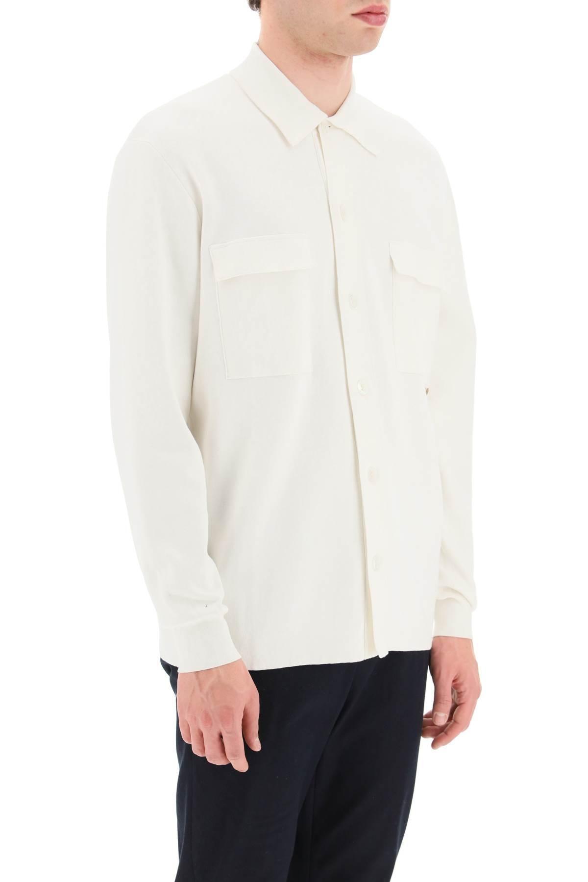 Agnona Soft Silk Blend Shirt in White for Men | Lyst