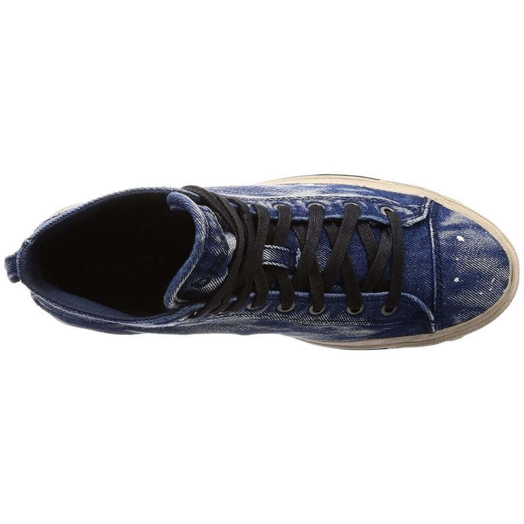 DIESEL Exposure I Paint Splash Denim Hi Top Sneakers in Blue for Men | Lyst