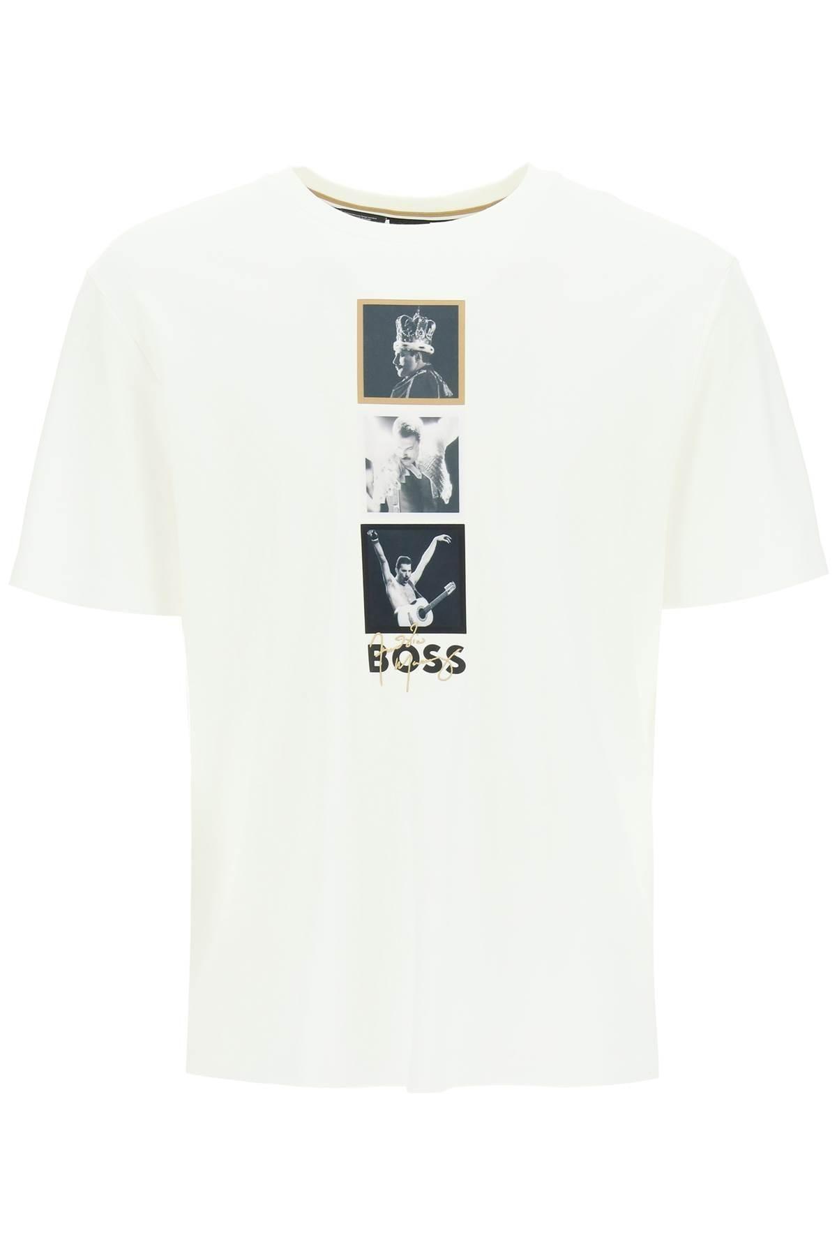 BOSS by HUGO BOSS T Freddie Freddie Mercury T Shirt in White for Men | Lyst