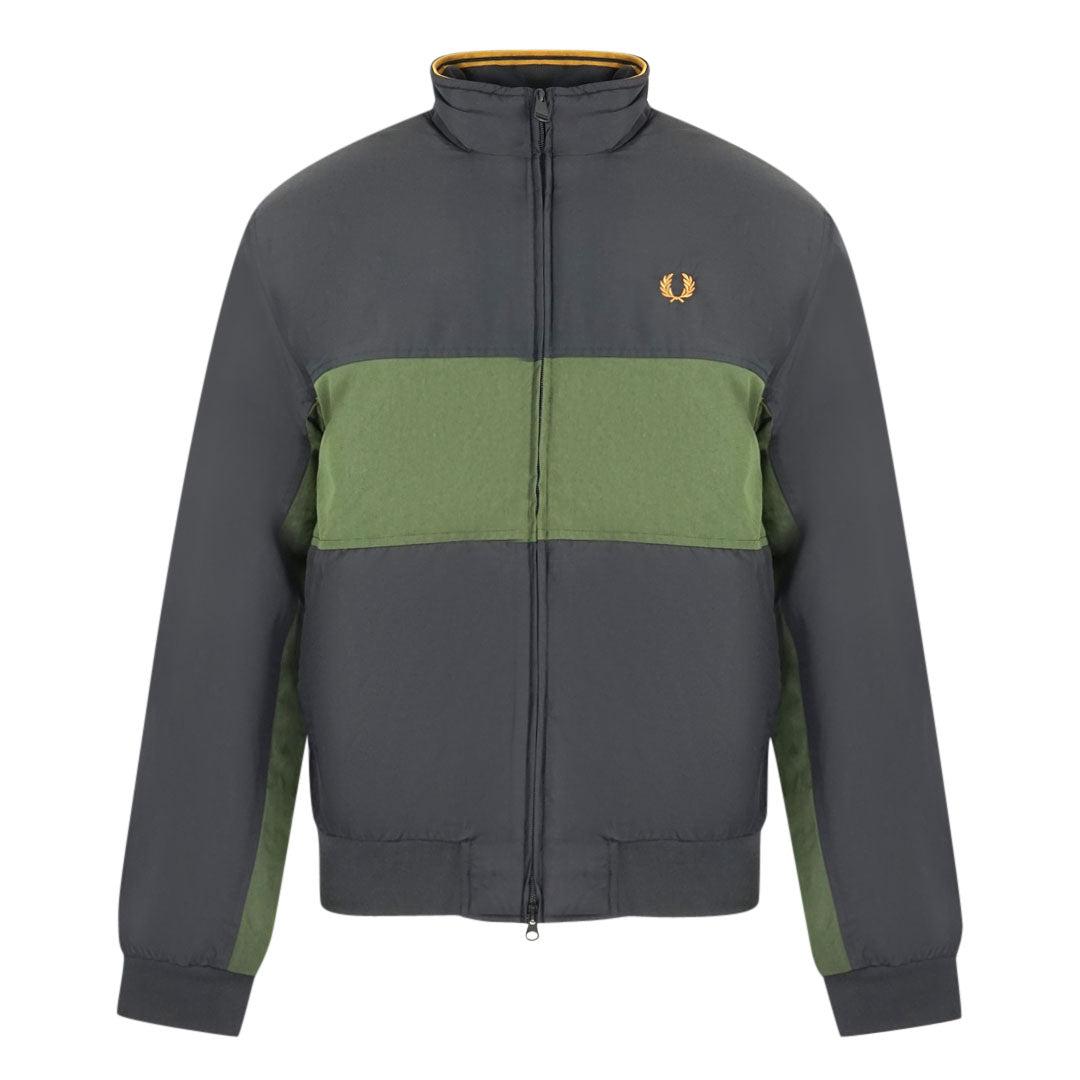 bescherming Indica les Fred Perry Panel Block Black Jacket in Gray for Men | Lyst