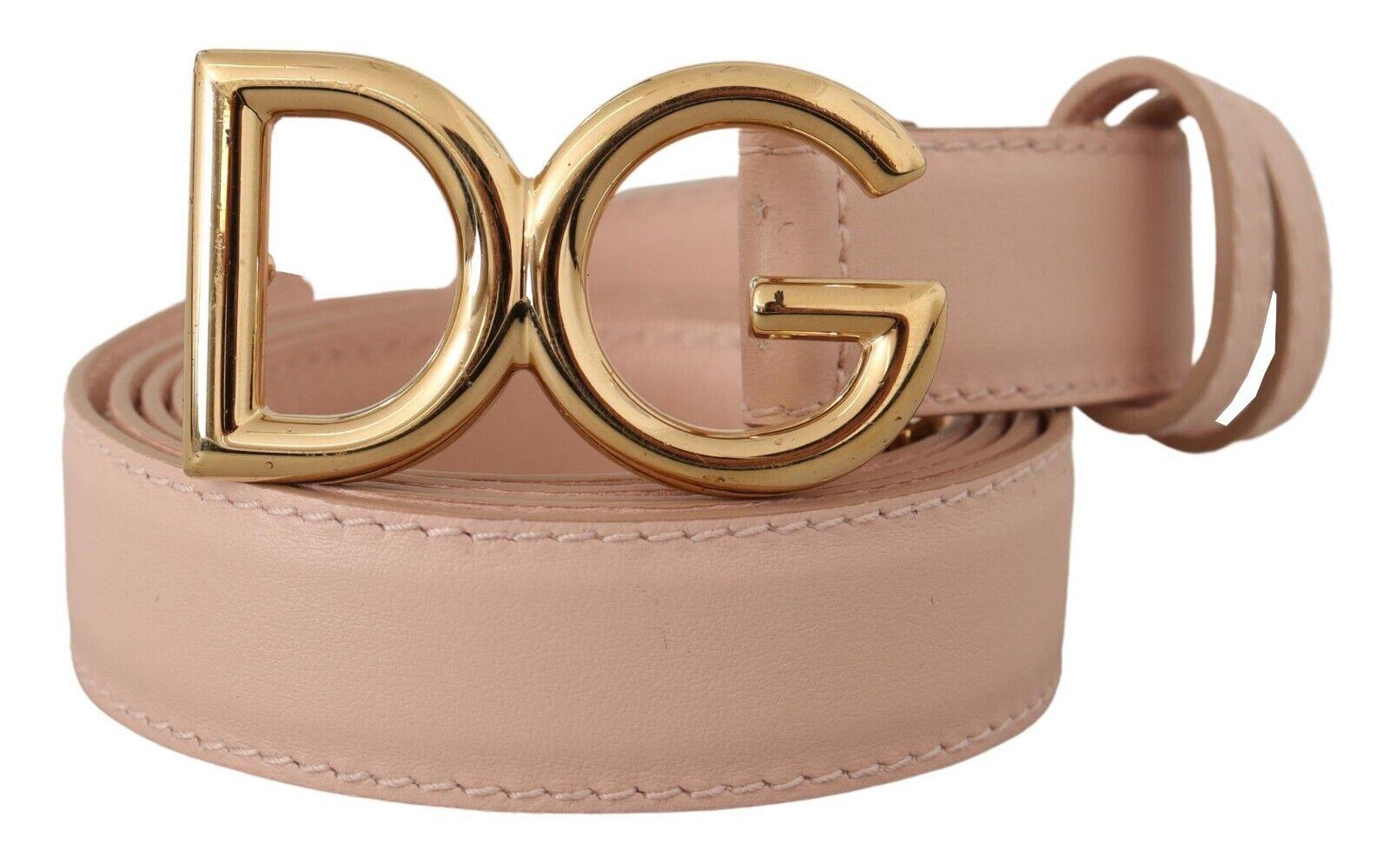 spiritueel Observatie vocaal Dolce & Gabbana Pink Leather Gold Metal Logo Buckle Belt in Black | Lyst