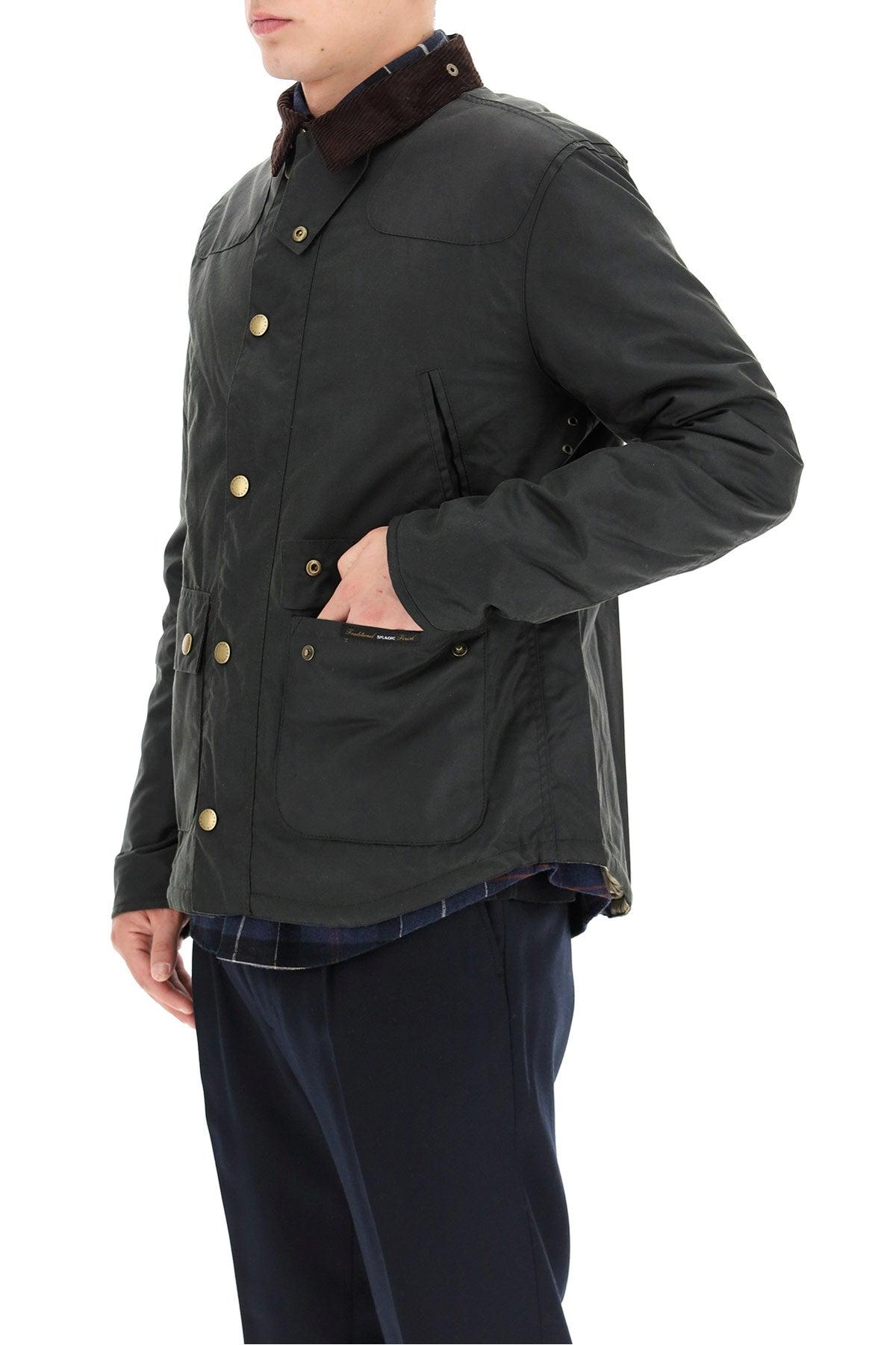 Barbour Reelin Coated Jacket in Black for Men | Lyst
