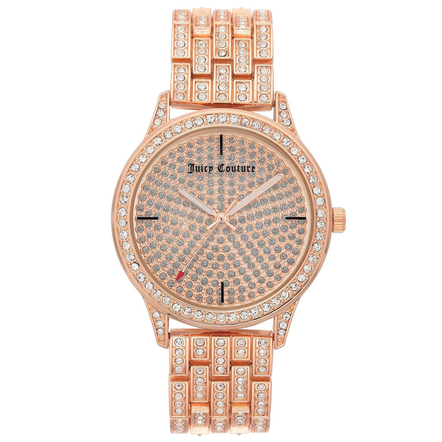 Amazon.com: Juicy Couture Black Label Women's Rose Gold-Tone Watch with  Genuine Crystal Accented Charm Bracelet, JC/1146RGST : Clothing, Shoes &  Jewelry