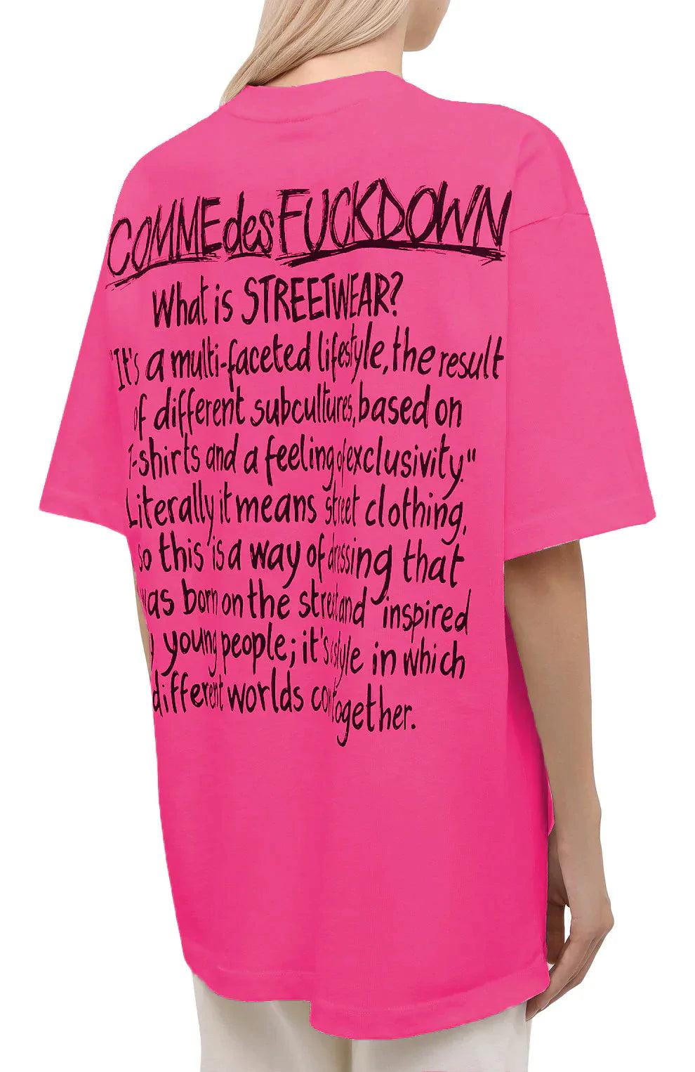 Comme Des Fuckdown Fuchsia Cotton Tops & T-shirt in Pink | Lyst