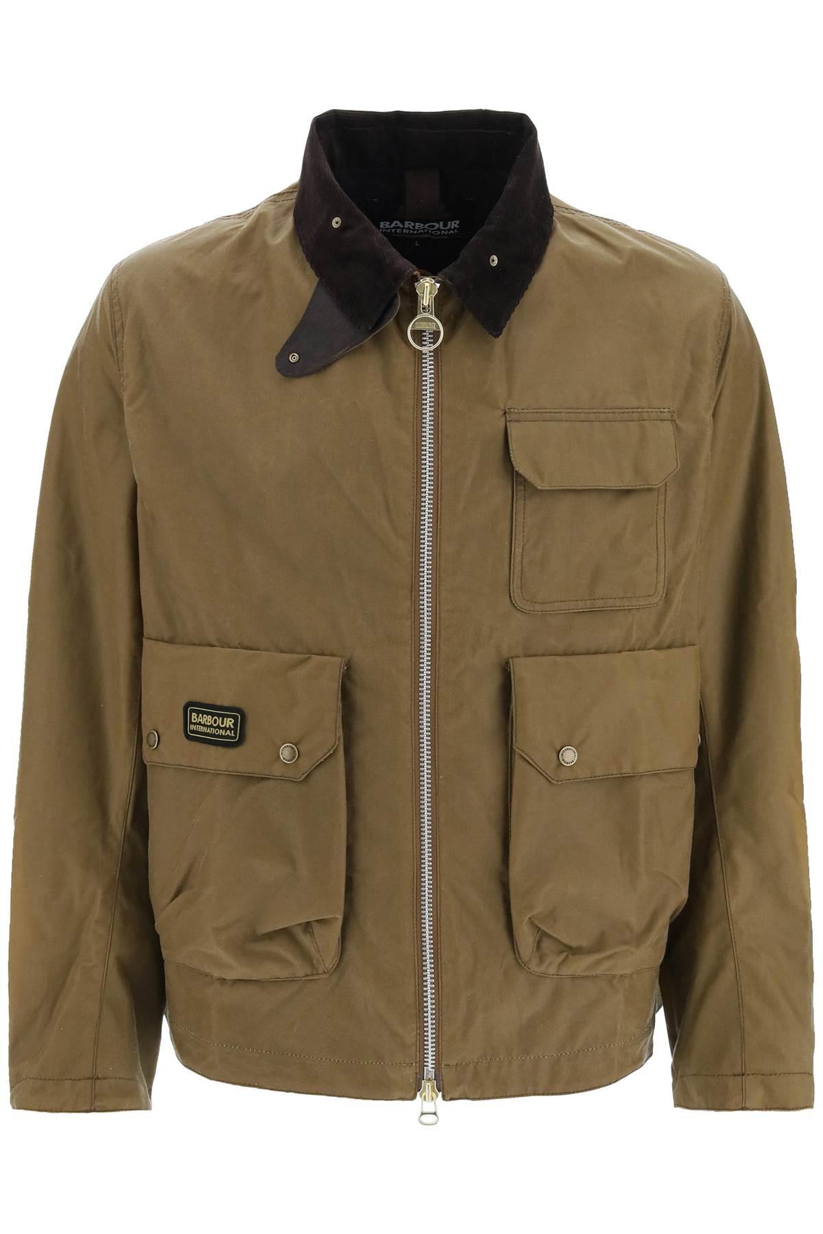 Barbour 'international Harlow' Waxed Jacket in Green for Men | Lyst