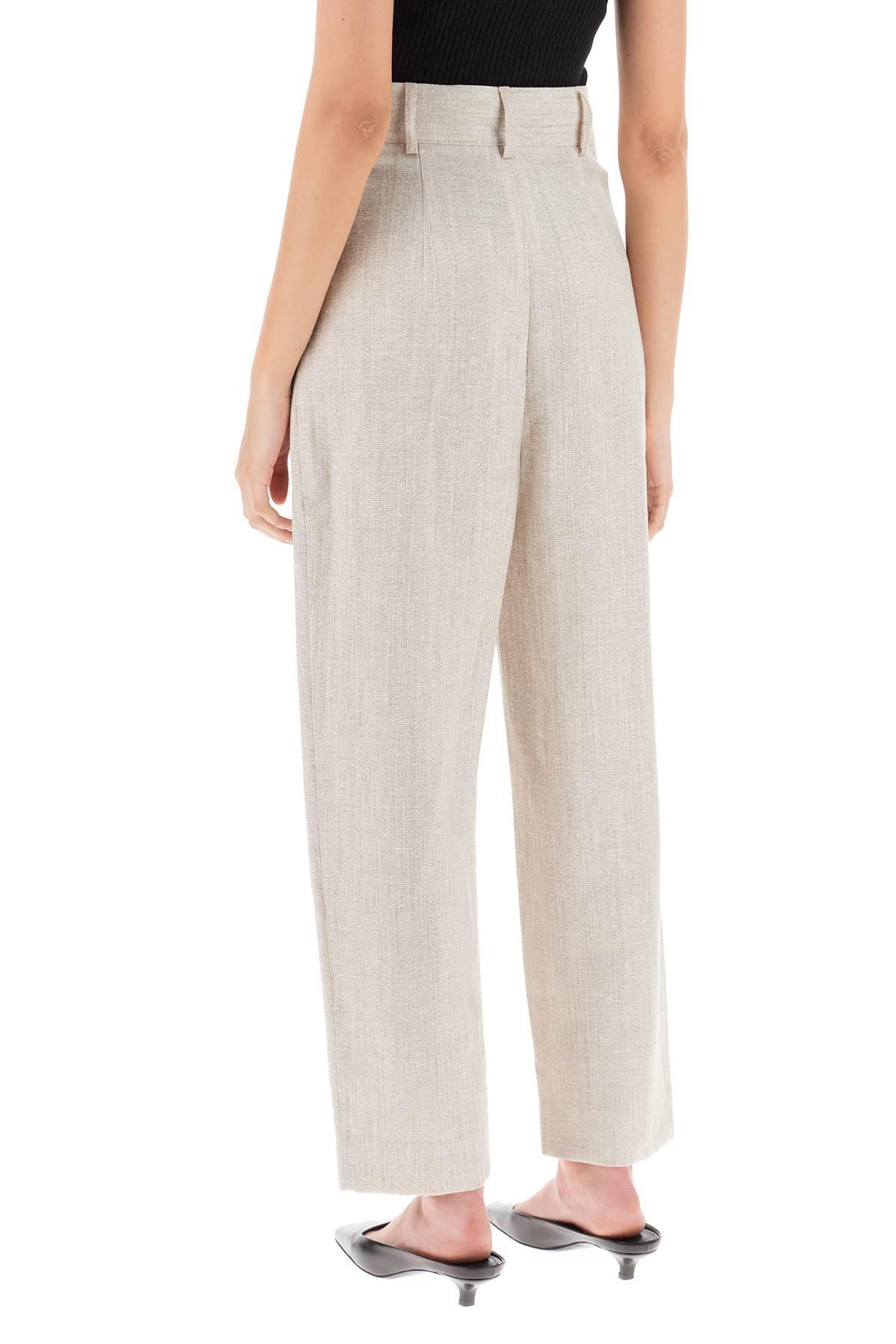 TOTEME Tapered Linen Trousers - Farfetch