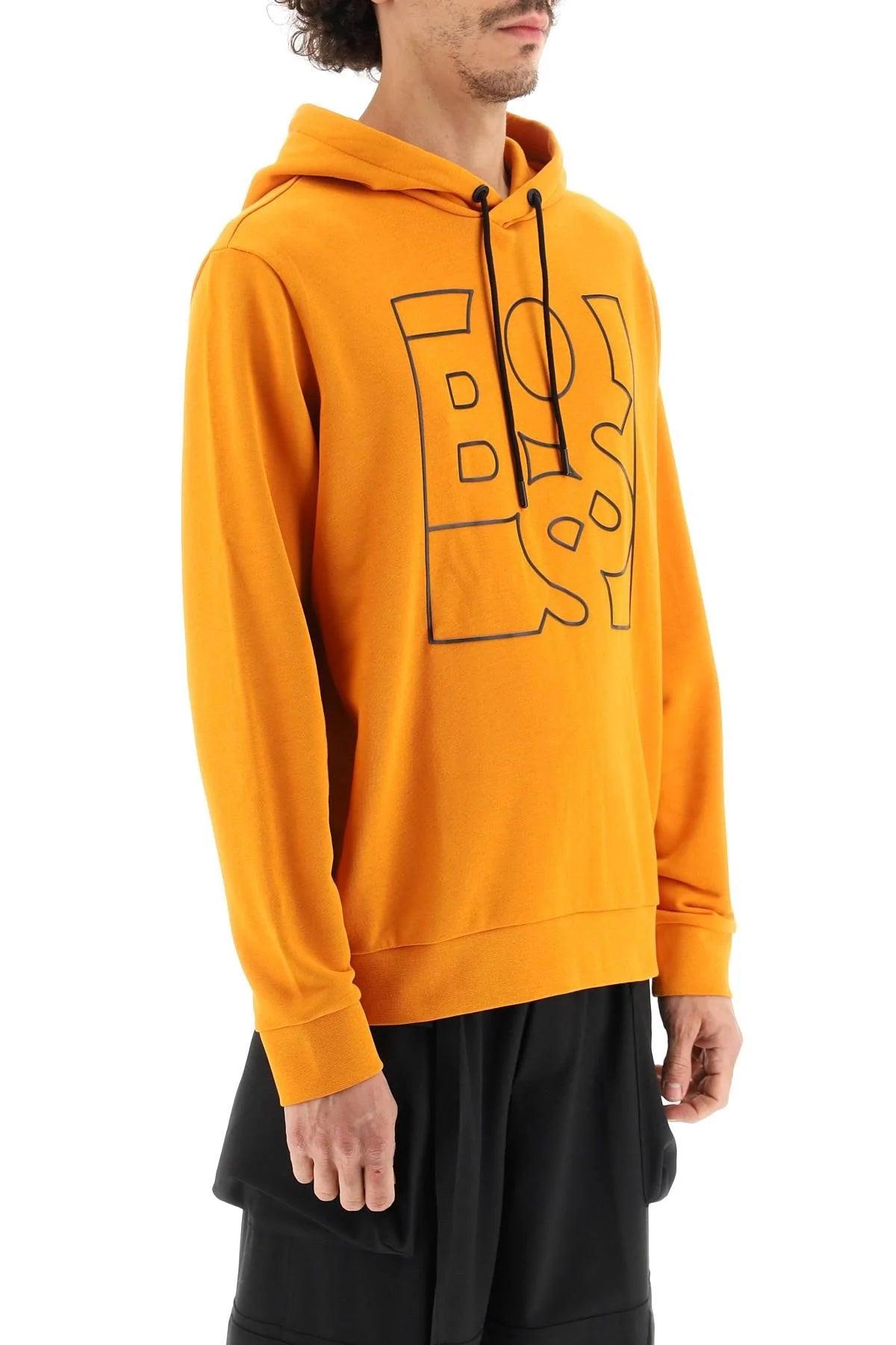 chikane klokke arbejde BOSS by HUGO BOSS Shaken Logo Hoodie in Orange for Men | Lyst