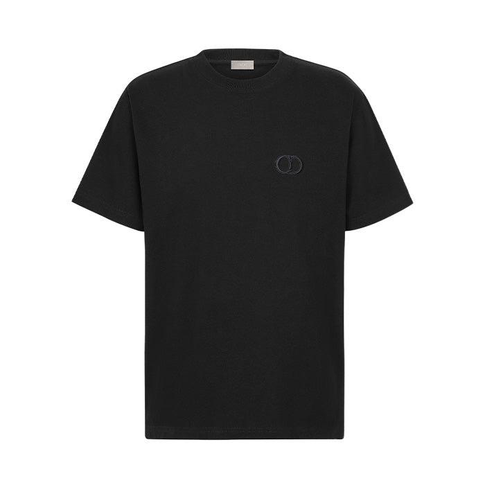 CD Icon Relaxed-Fit T-Shirt Black Cotton Jersey