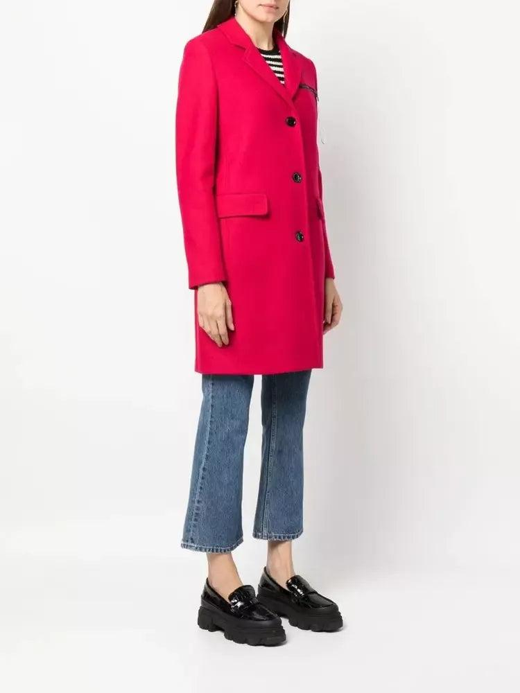 red wool jackets women's