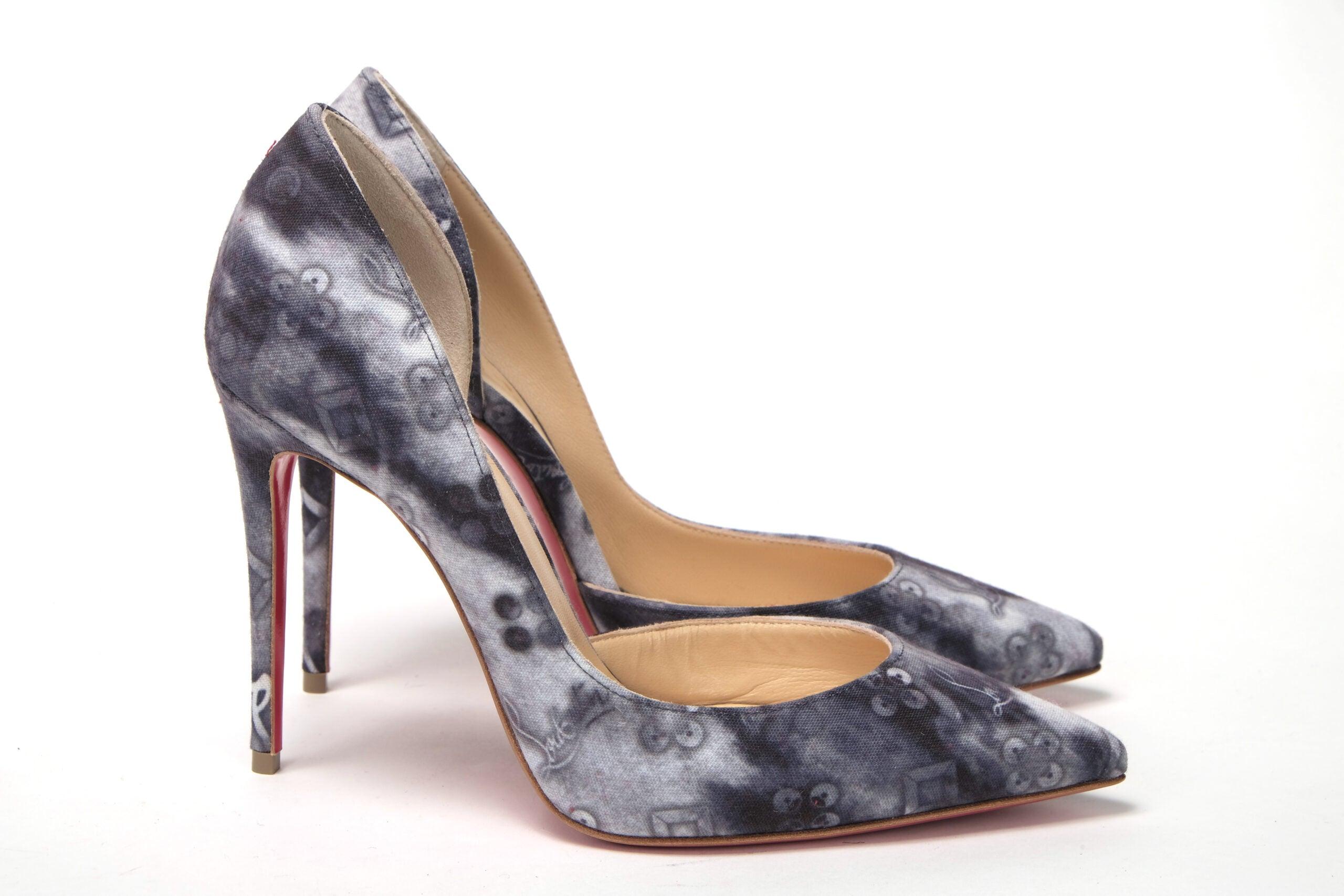 Christian Louboutin Multicolor Denim Print High Heels Pumps in Blue Lyst