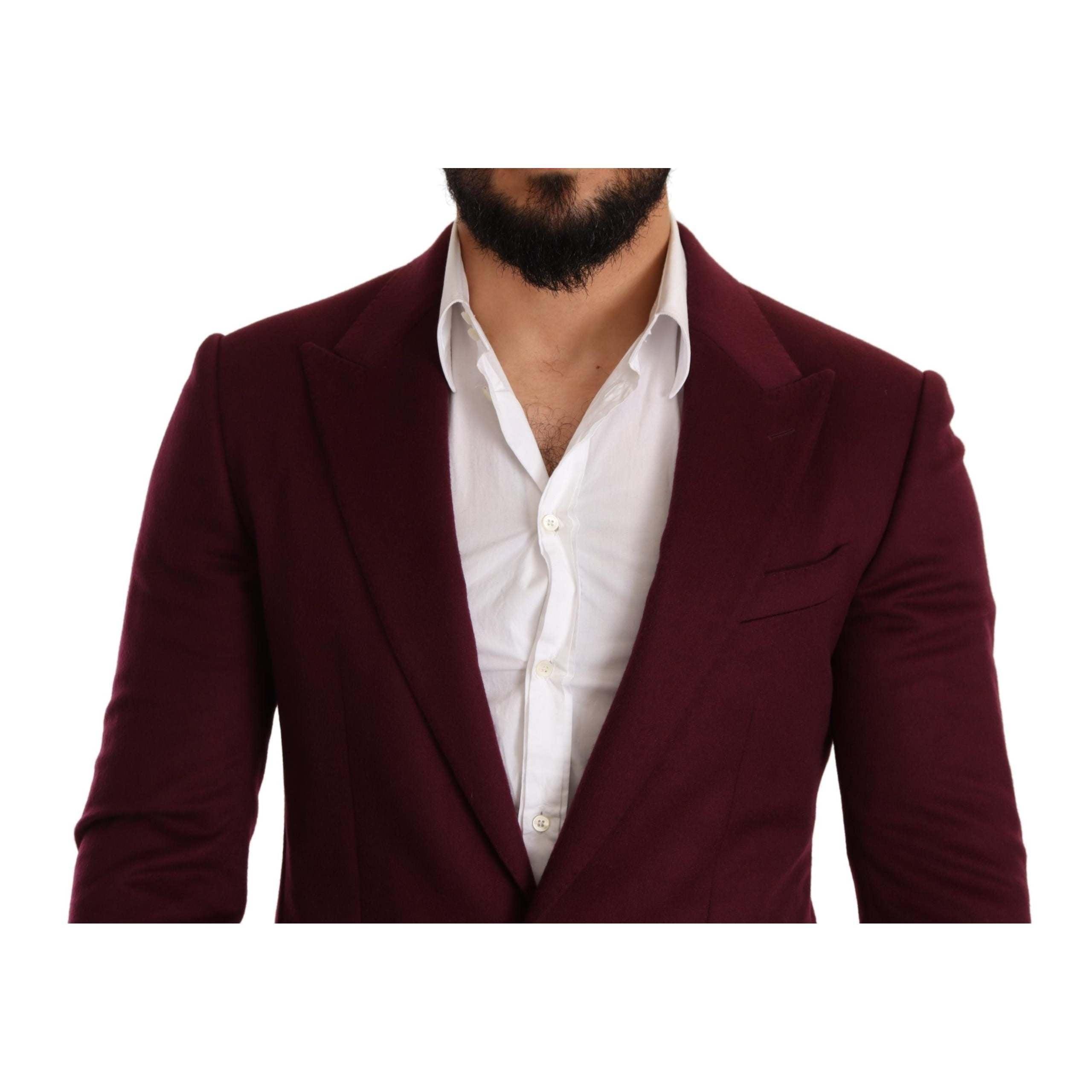 vergeten innovatie Leeg de prullenbak Dolce & Gabbana Maroon Cashmere Slim Fit Coat Jacket Blazer in Red for Men  | Lyst