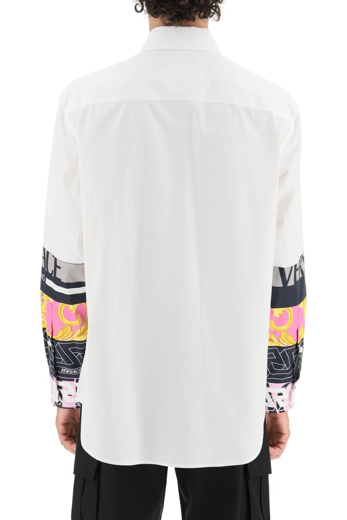 Versace Shirt With Patchwork Inserts in White for Men | Lyst