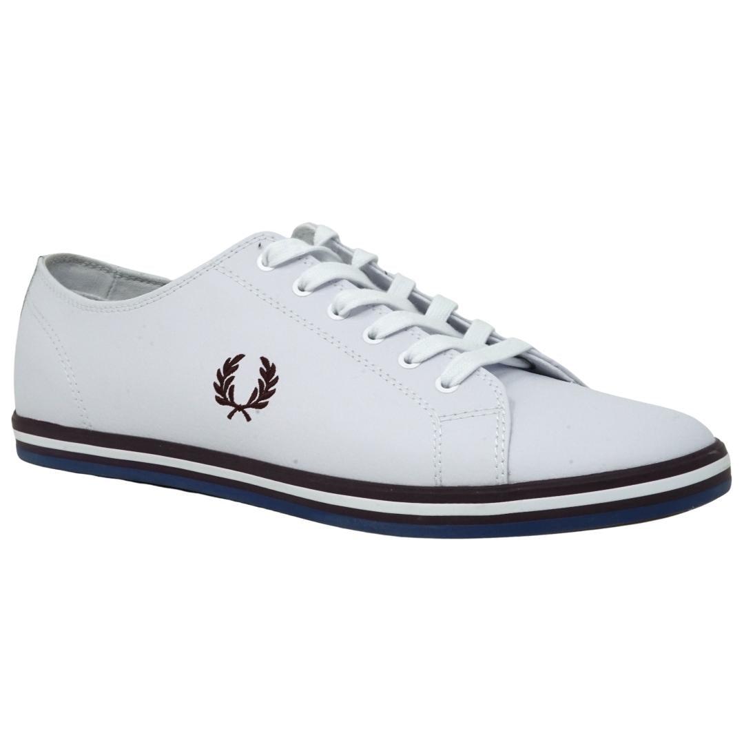 Fred Perry Kingston Leather White Trainers for Men | Lyst