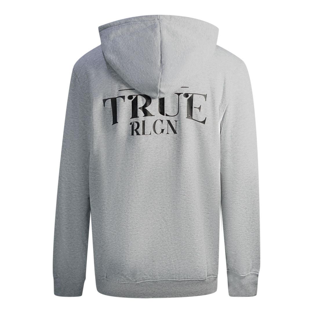 True Religion Hd Logo Grey Zip Hoodie in Grey for Men | Lyst UK