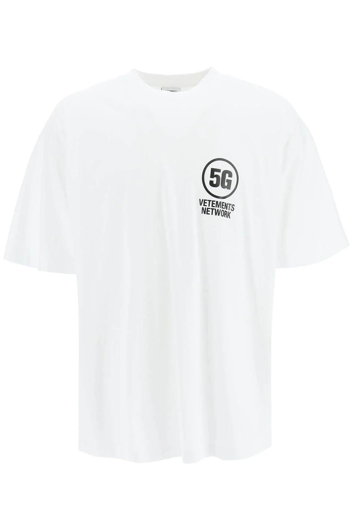 Vetements 5g Logo Oversized T-shirt in White for Men | Lyst