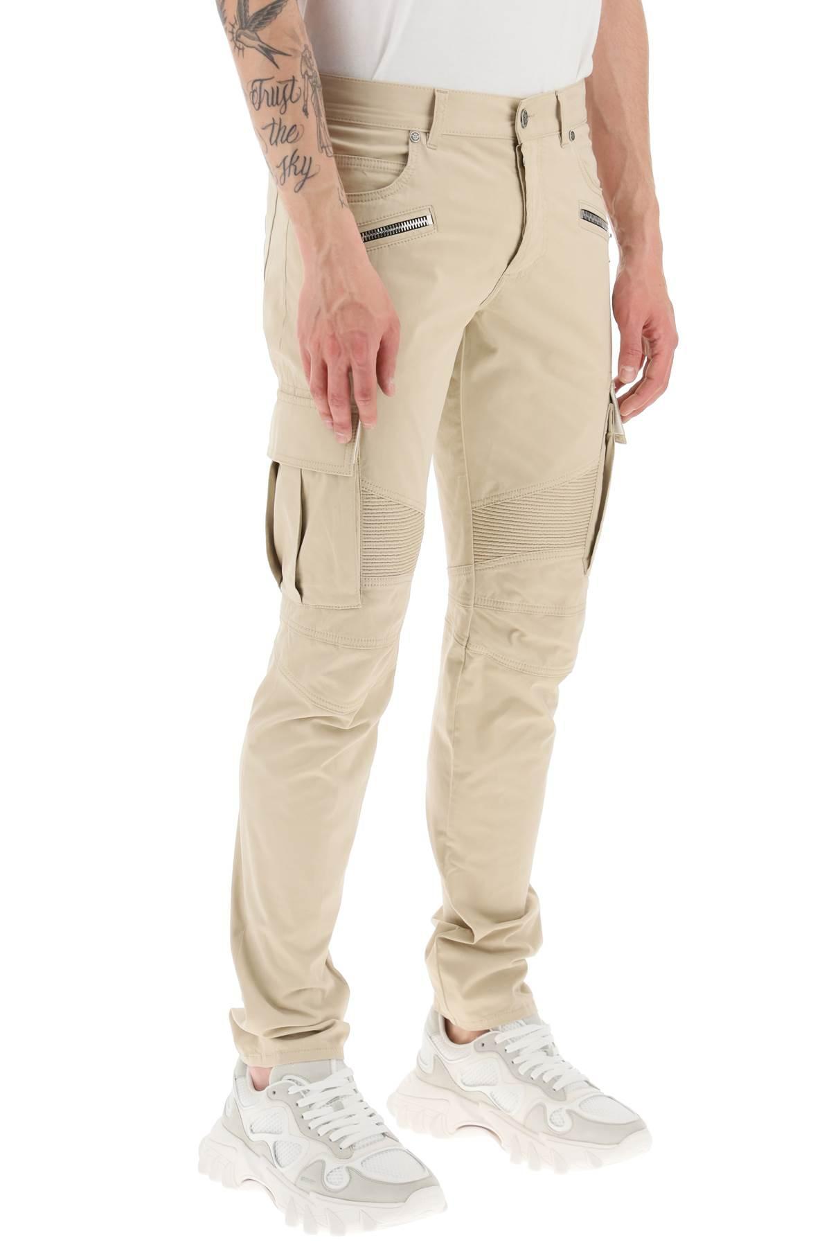 Balmain Slim Cargo Pants in Natural for Men | Lyst