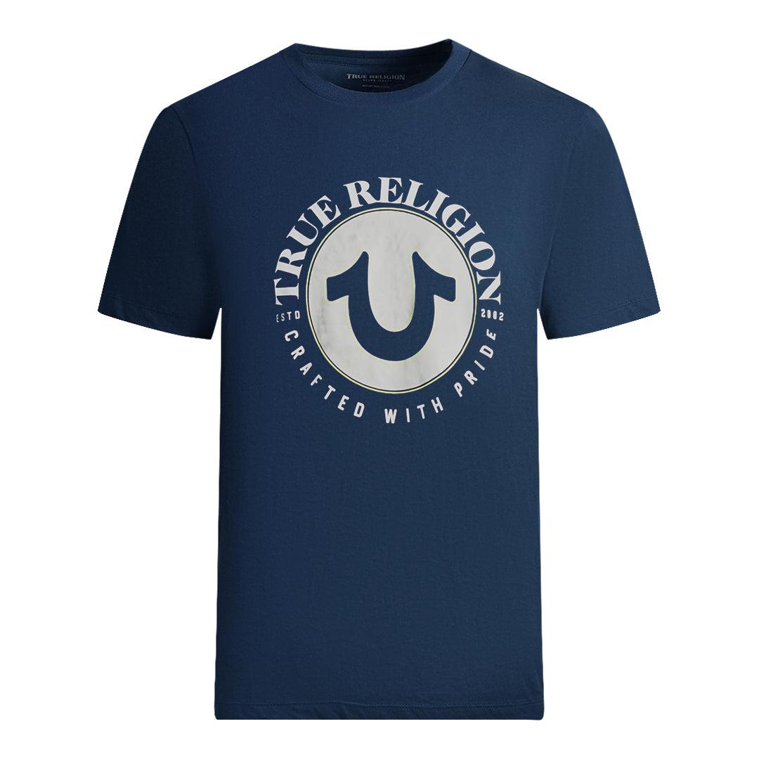 True Religion Cirlce Logo Insignia Blue Tshirt for Men Lyst