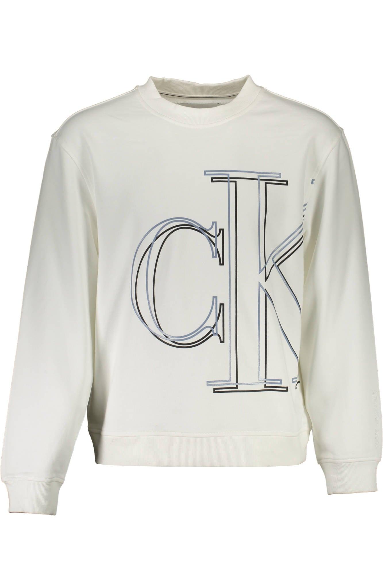 Calvin Klein White Cotton Sweater for Men |