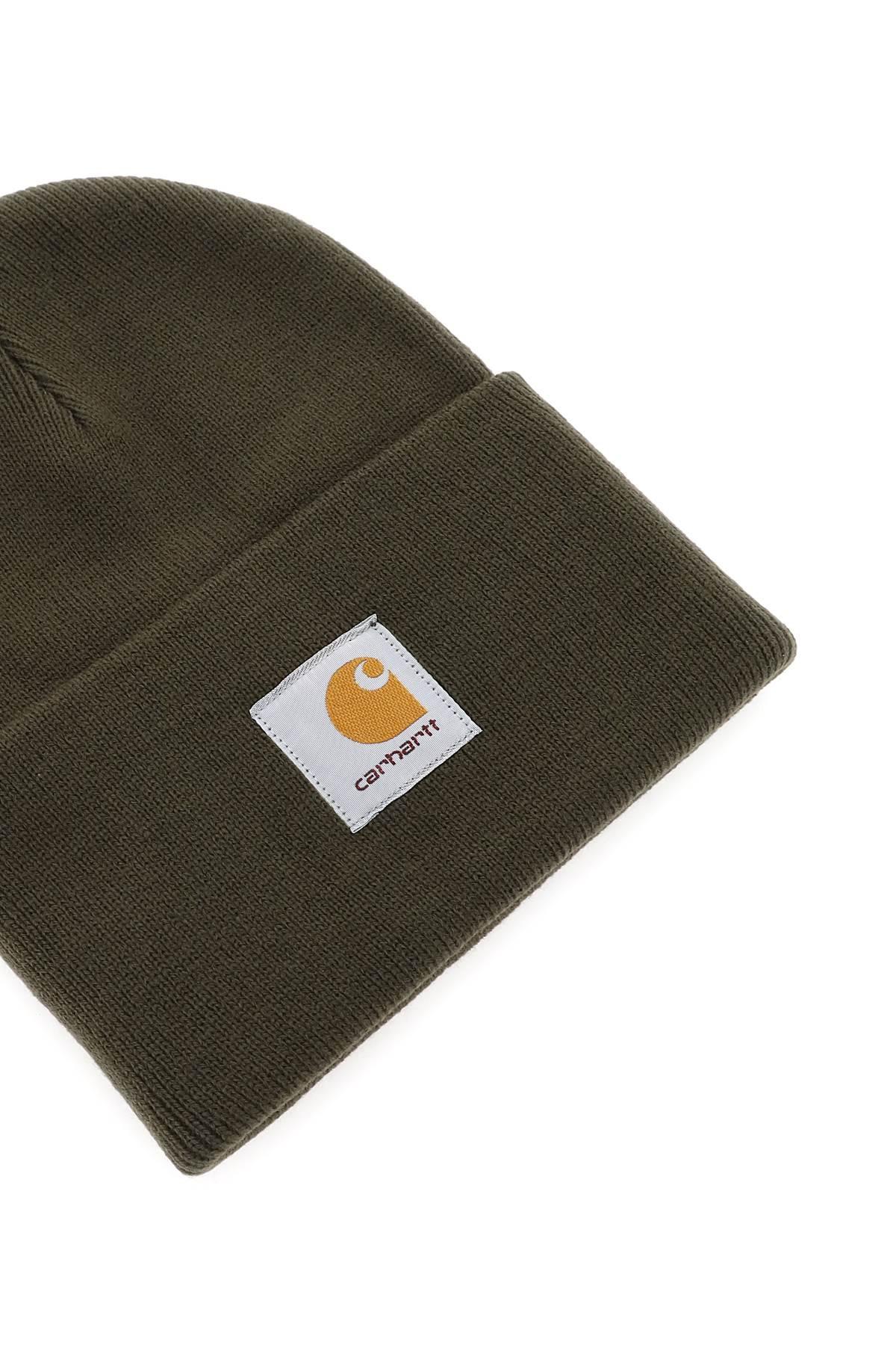 Carhartt WIP Beanie Hat With Logo Patch in Green for Men | Lyst