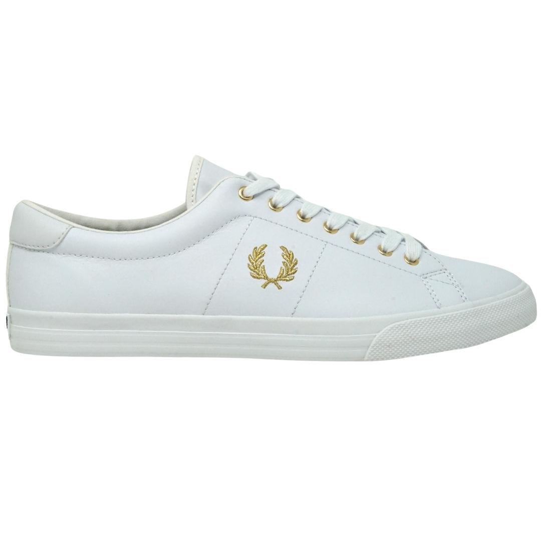 Fred Perry Spencer Leather B8288 100 White Trainers in Blue for Men | Lyst