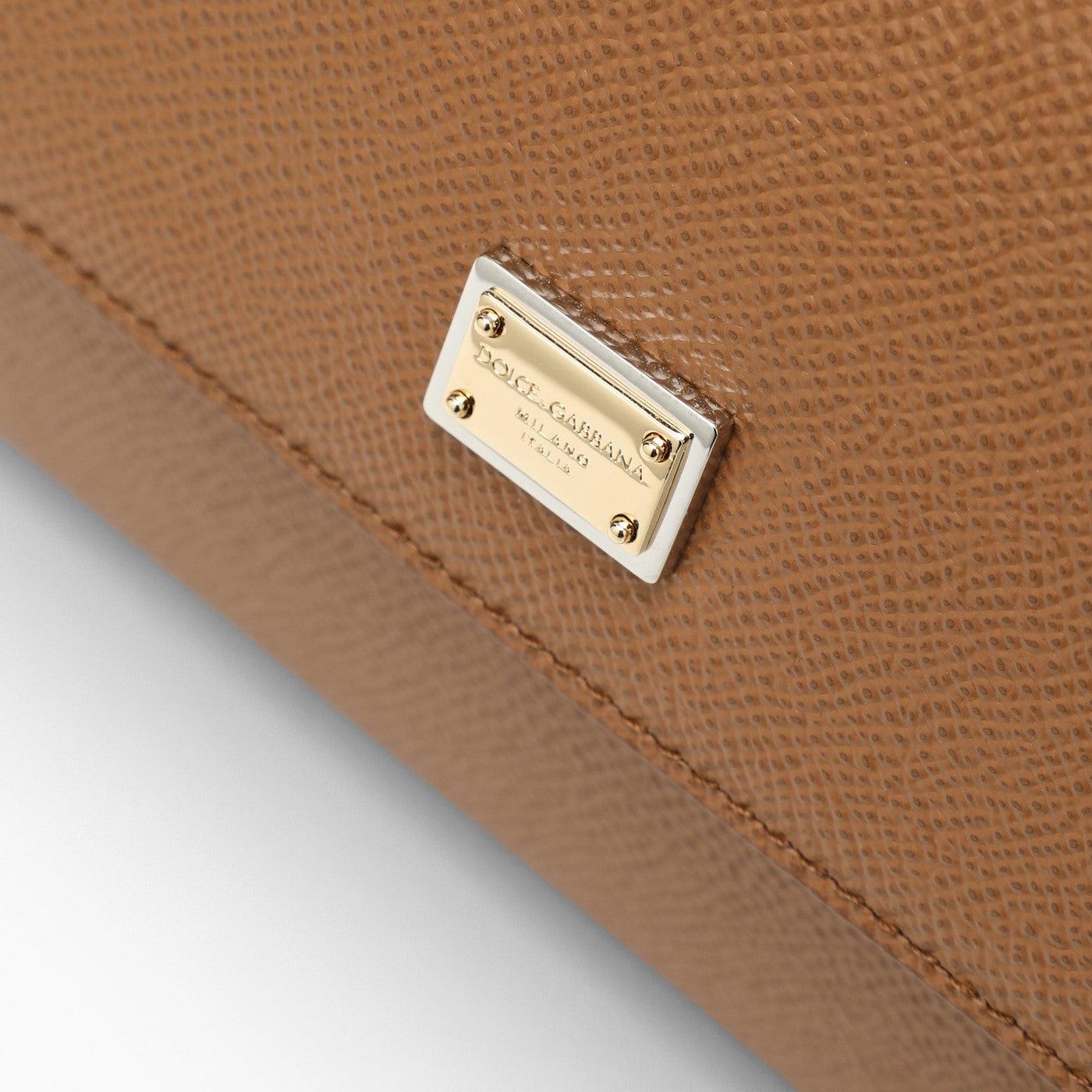 beige calf leather small Sicily shoulder bag - DOLCE & GABBANA