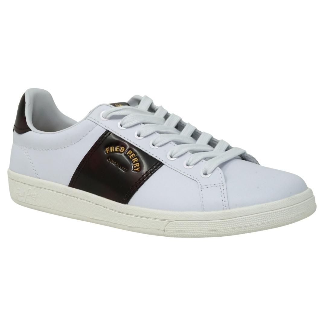 Fred Perry Since 1952 Leather White Trainers in Green for Men | Lyst