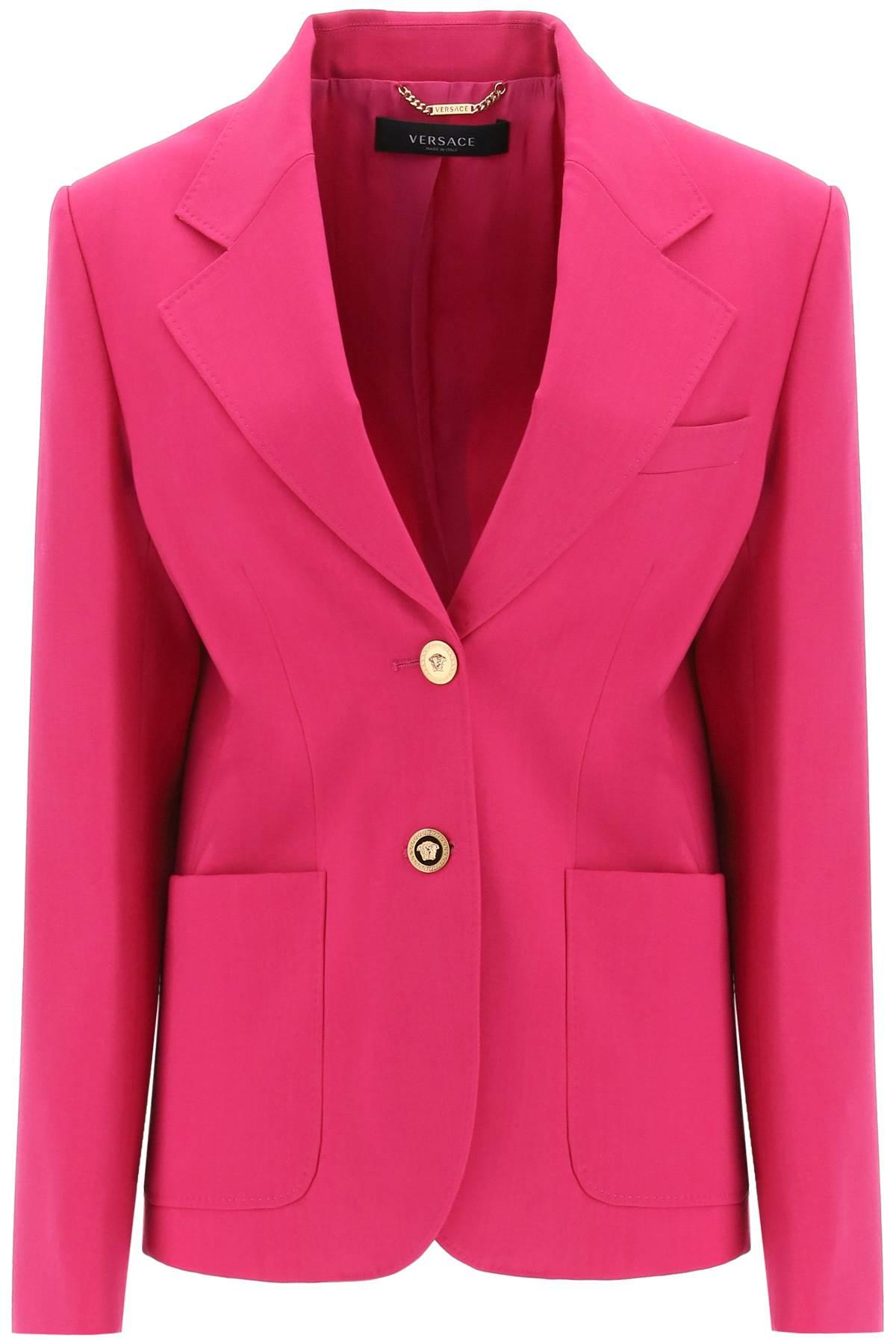 pink versace coat