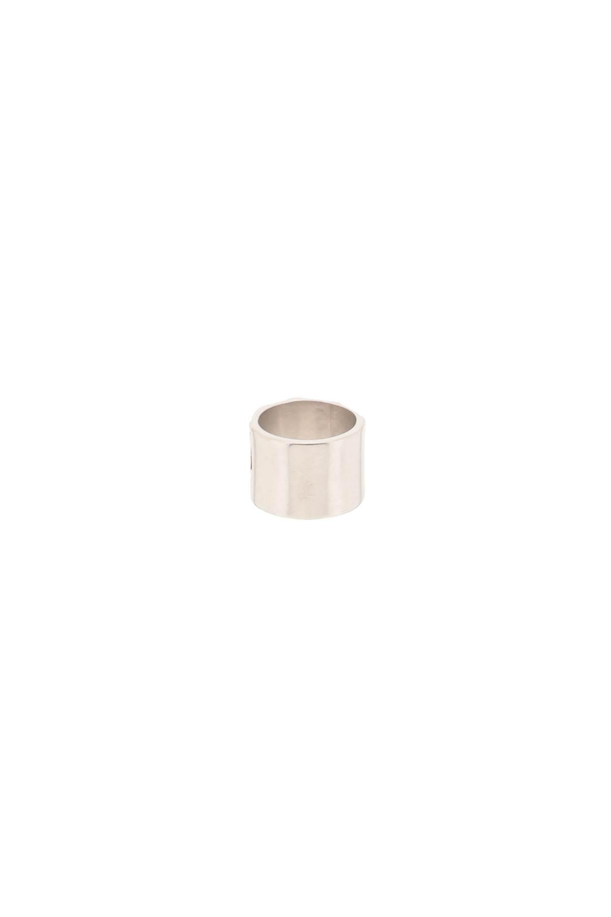 MM6 by Maison Martin Margiela Numeric Logo Band Ring in Metallic