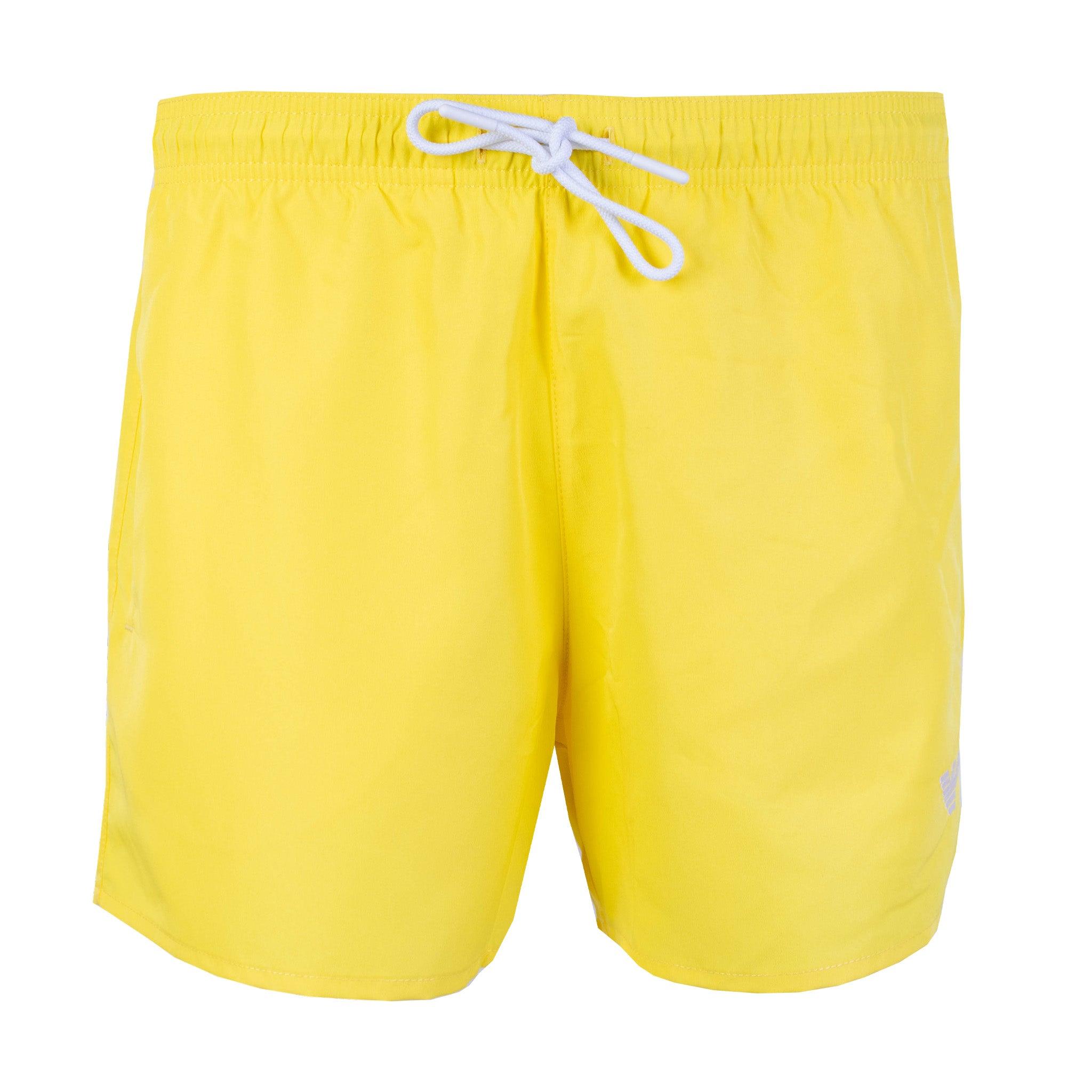 Emporio Armani Swim Shorts Logo Details in Yellow for Men | Lyst UK