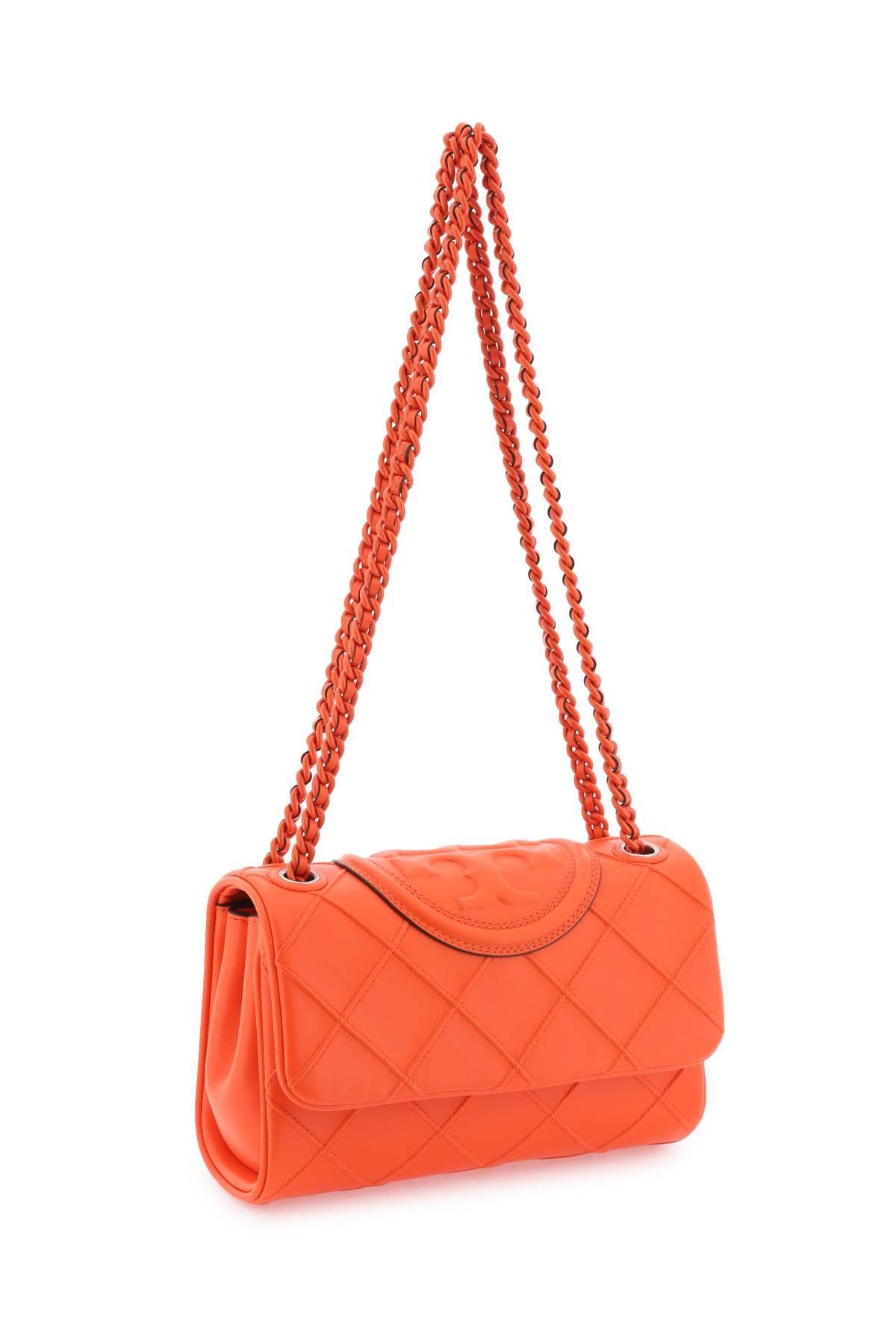 Tory Burch Fleming Soft Small Convertible Shoulder Bag For Women (Orange, OS)