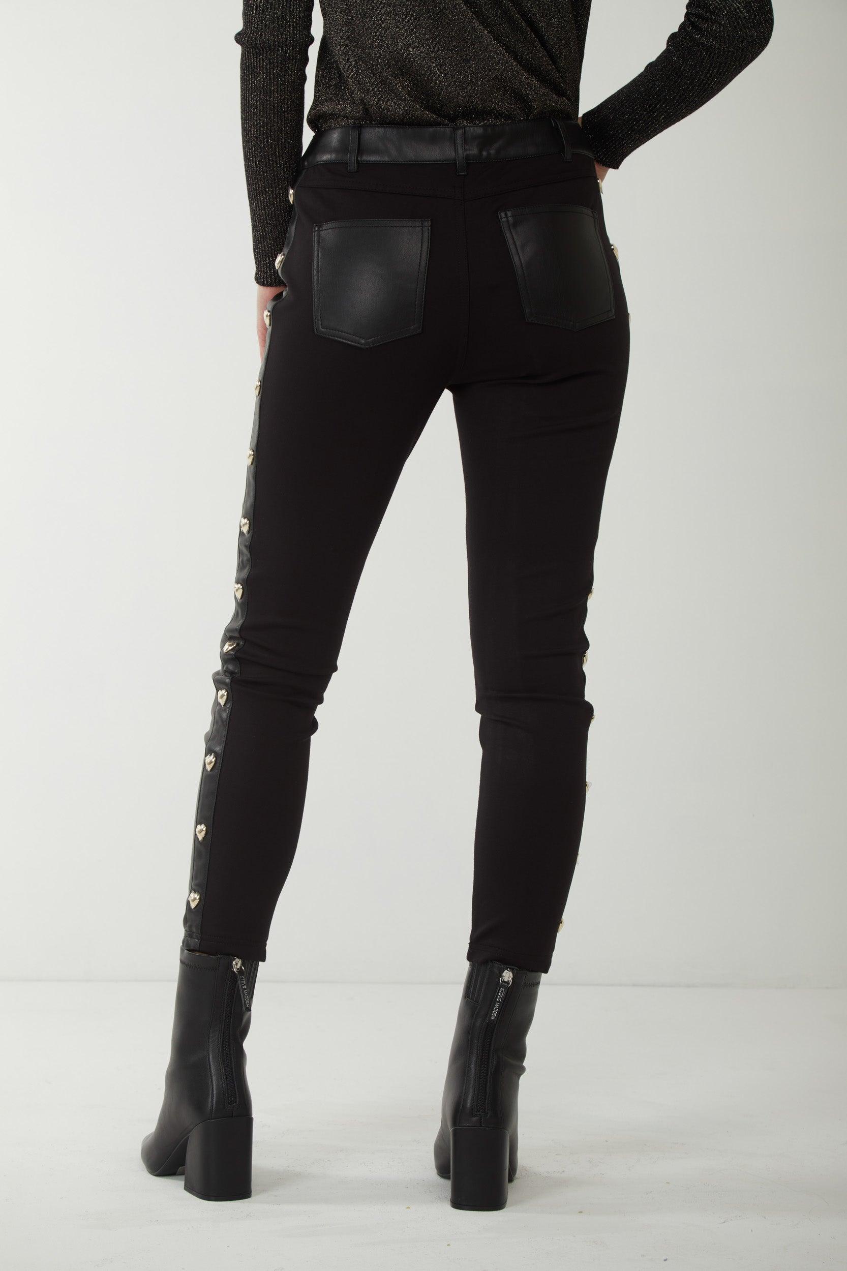 Twinset My Twin Black Faux Leather Pants | Lyst