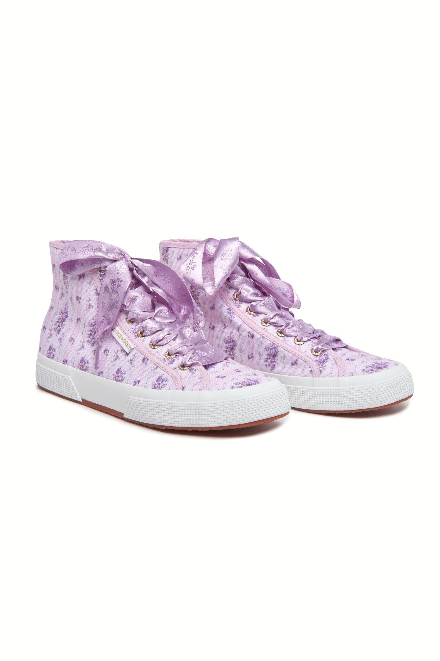 LoveShackFancy X Superga Hightop Sneaker in Purple Lyst