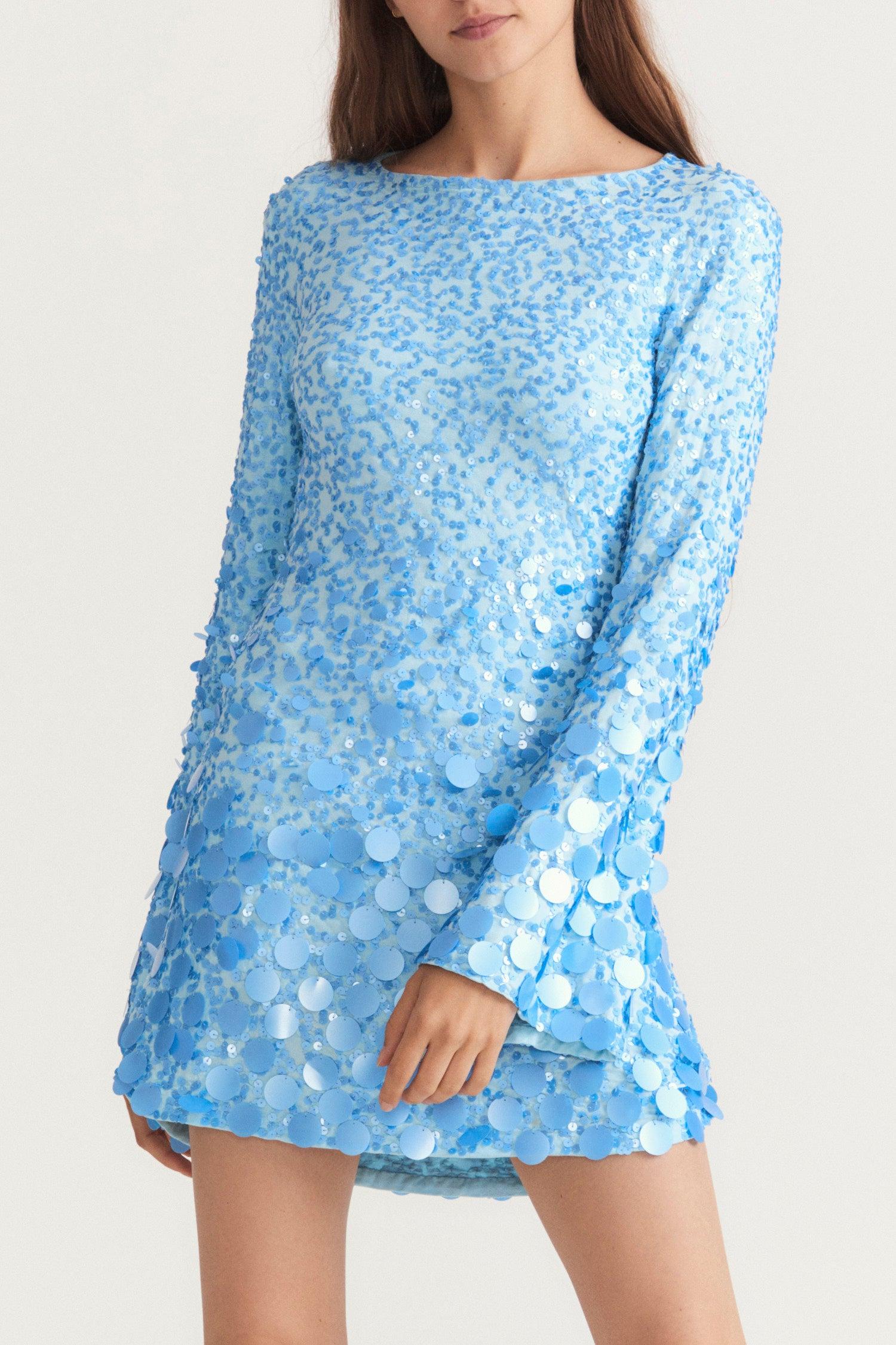 LoveShackFancy Lightning Mini Dress in Blue Lyst