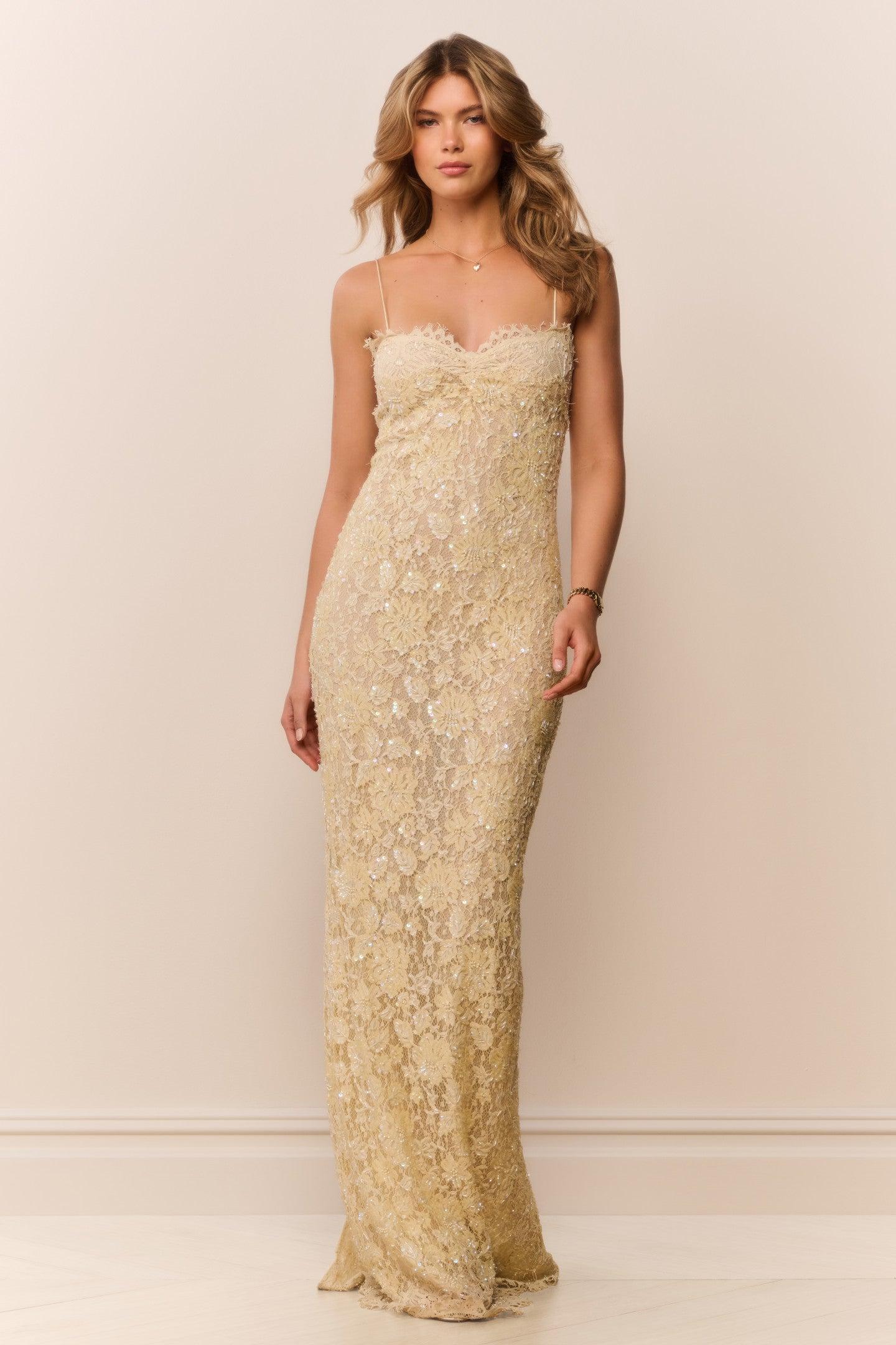 open lace back dress LoveShackFancy Sobine Dress  Silk Thread