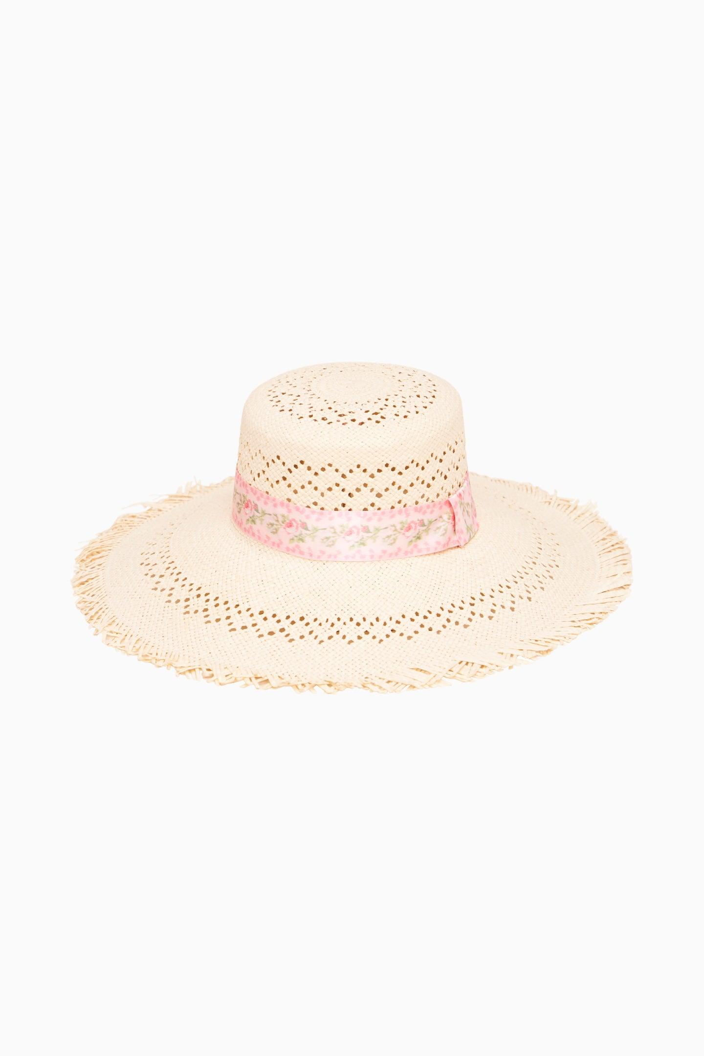 LoveShackFancy Linara Straw Sun Hat For in White | Lyst