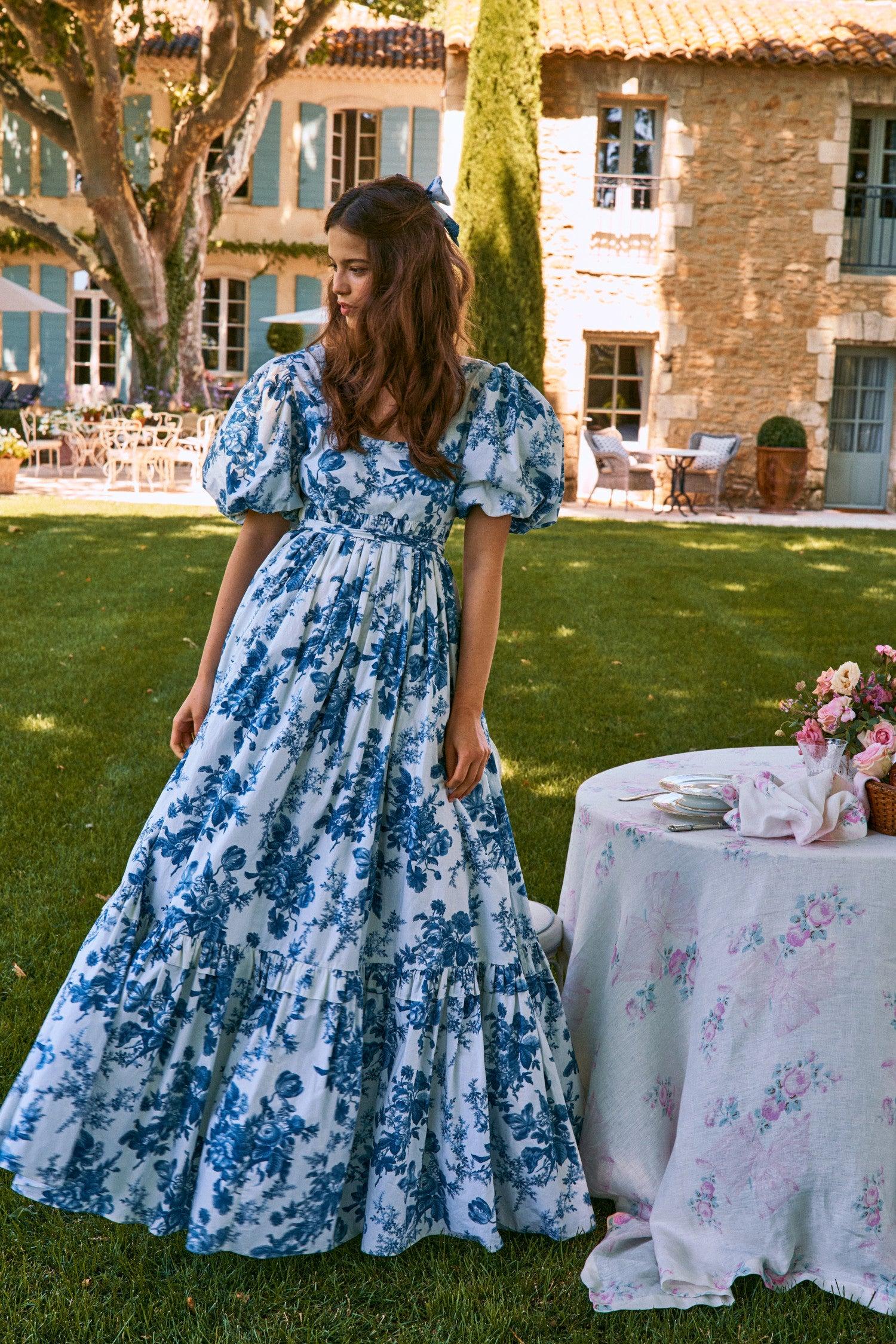LoveShackFancy Danbury Maxi Dress in Blue | Lyst LoveShackFancy Danbury Maxi Dress in Blue | Lyst