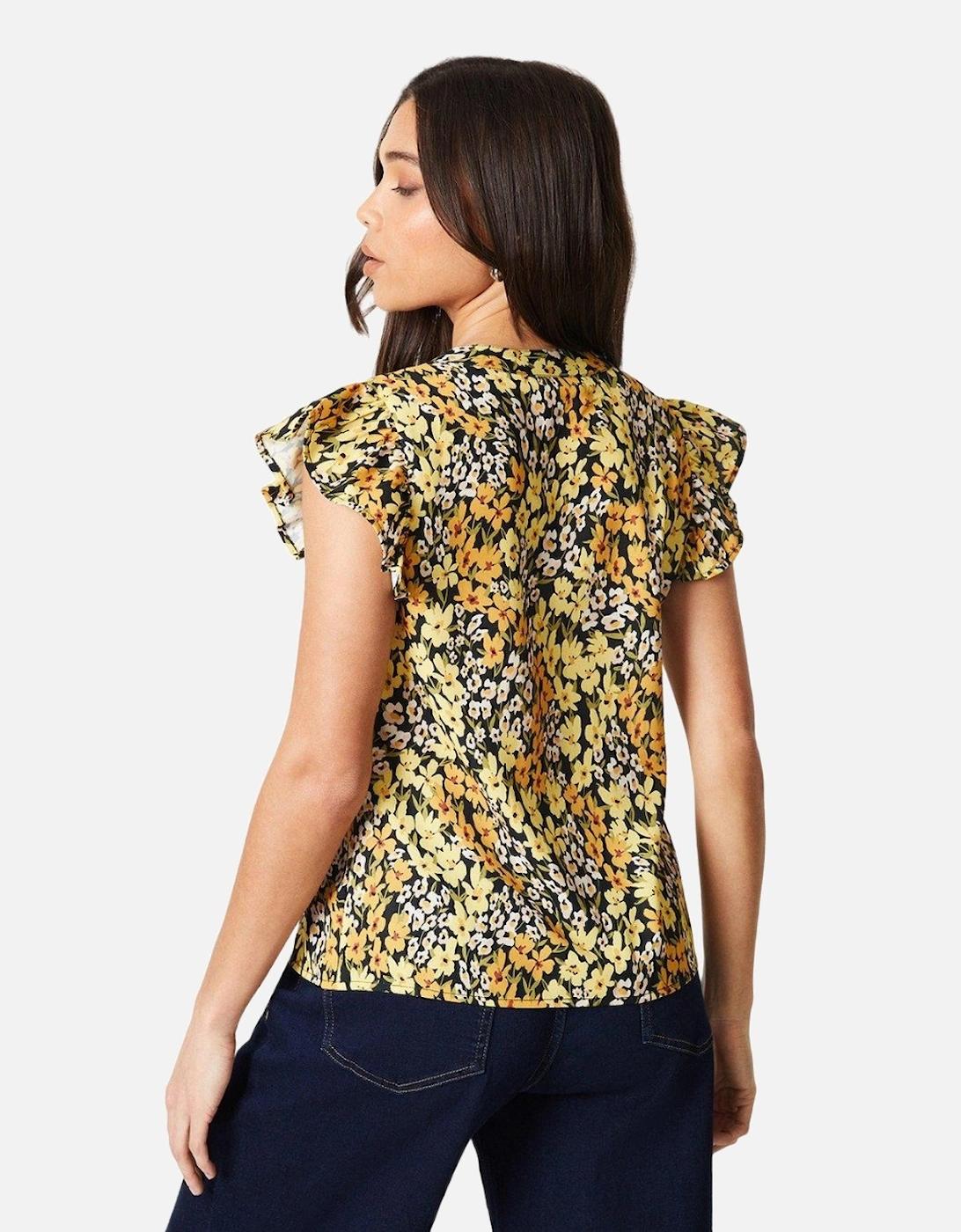 dorothy perkins yellow floral top