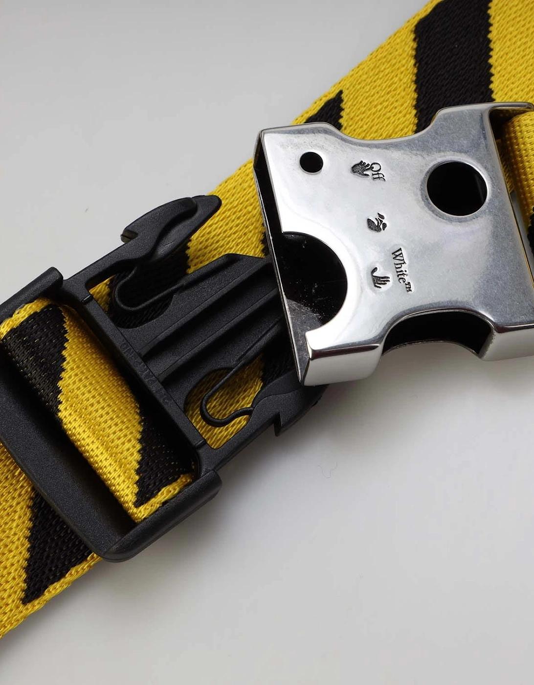 Off-White c/o Virgil Abloh Meteor Tuc Stripe Tape Belt in Yellow