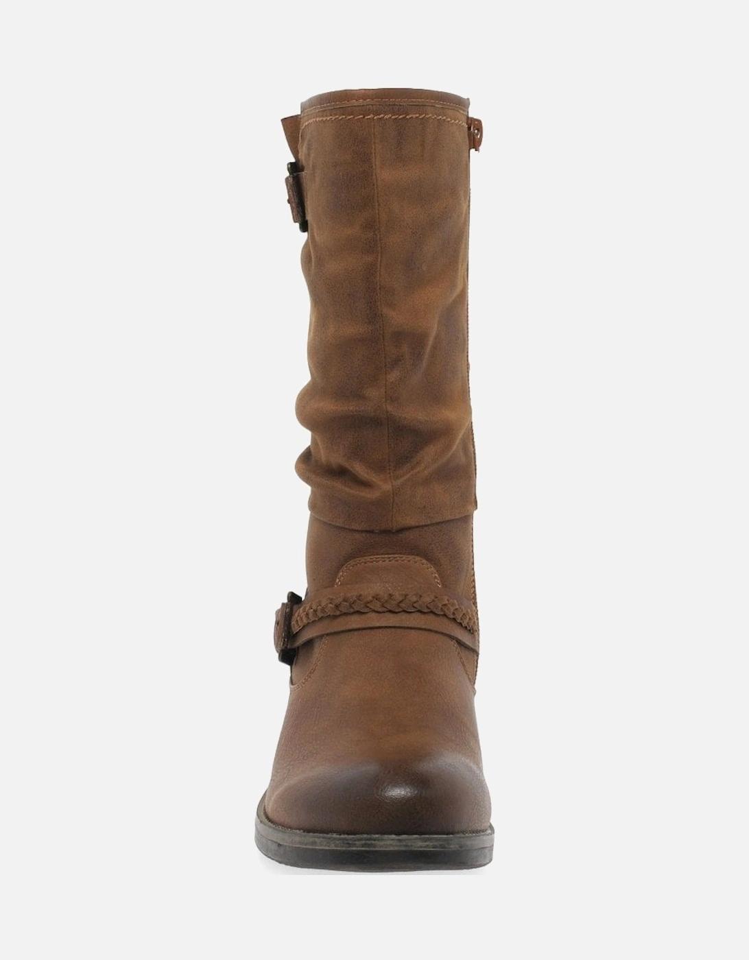 Biker Boots Rieker Slouch Boots Rieker 93670-24 Tan Womens Knee