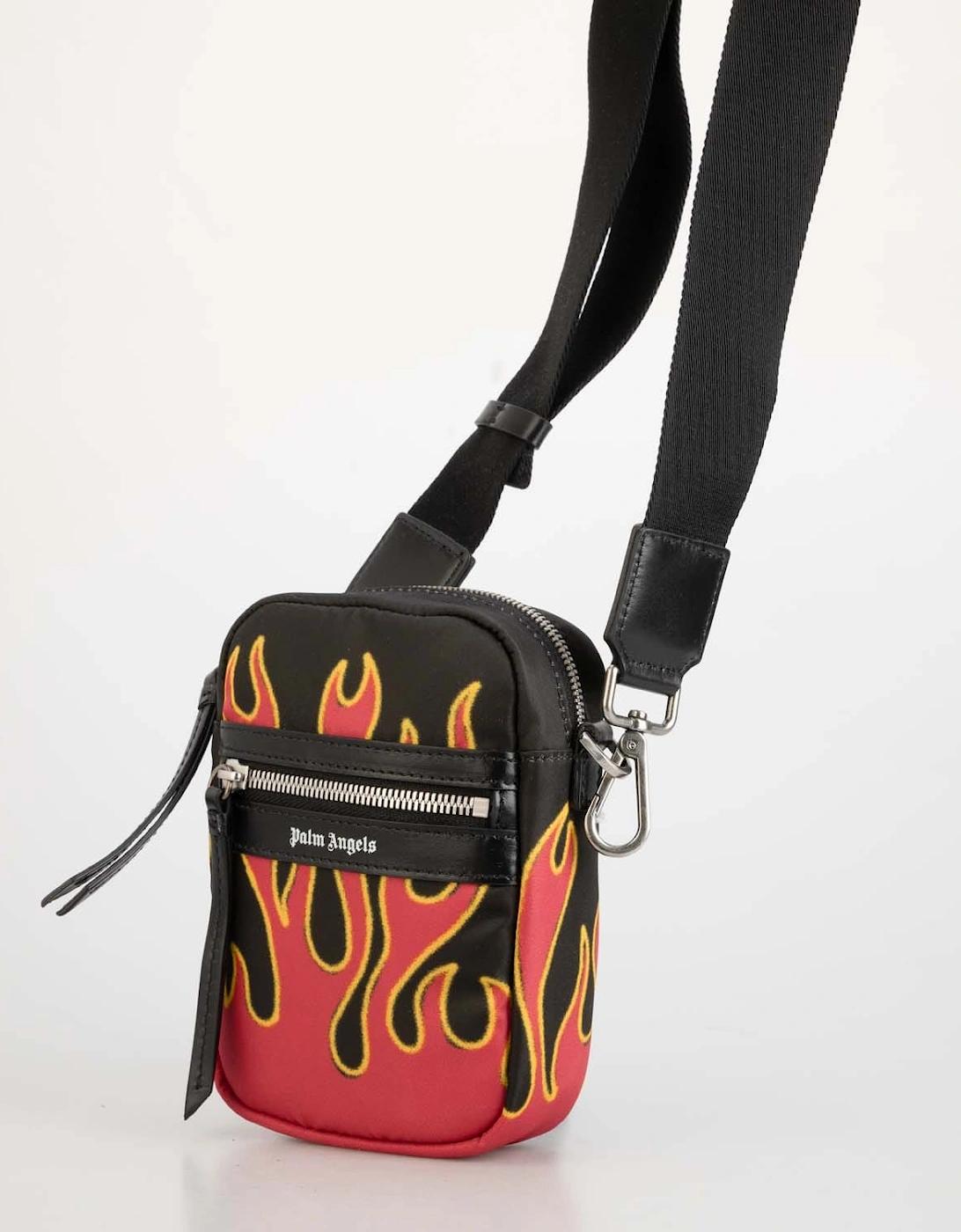 Palm Angels Printed Flames Crossbody Bag in Black for Men | Lyst UK
