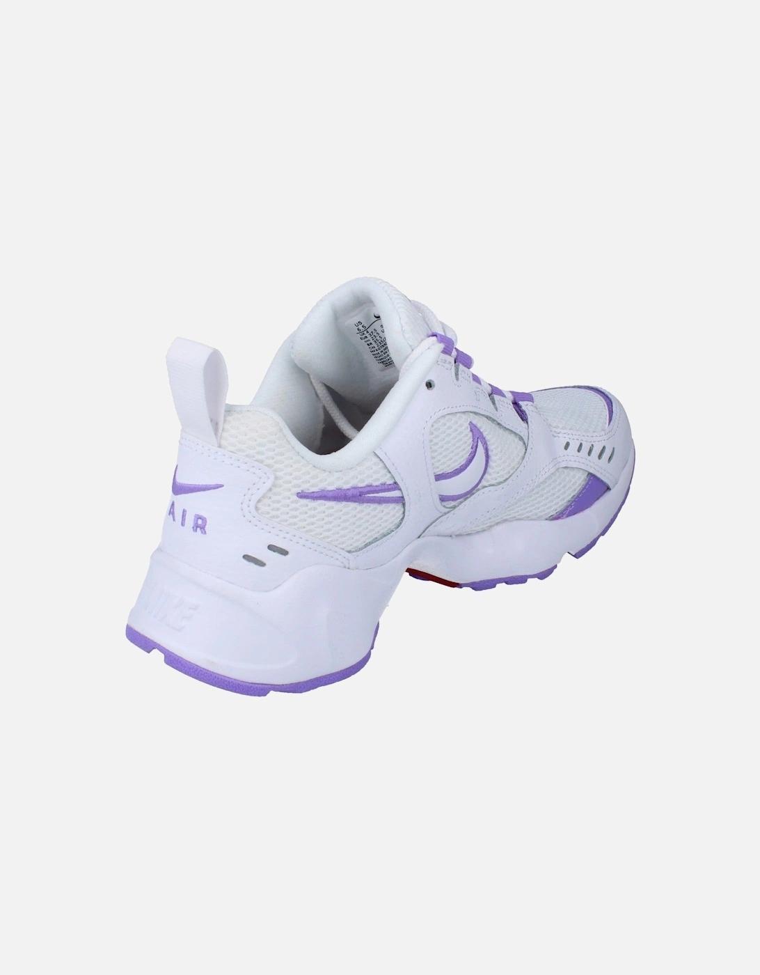 nike white and lilac air heights trainers
