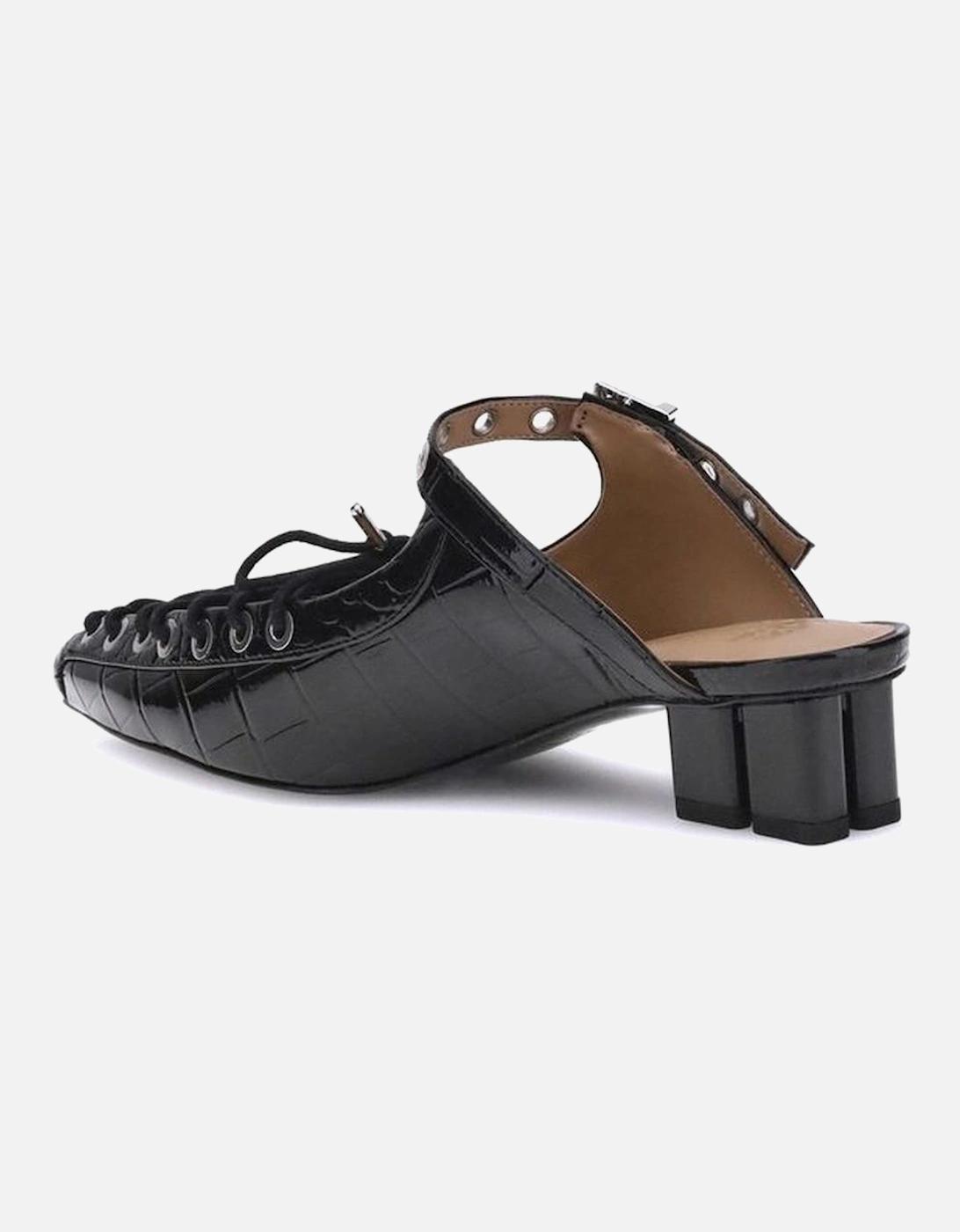 サンダル・ミュール Ganni Mules With Laces In Black 'Oleatex' Ganni Mules With Laces Oleatex Mules - Black | Garmentory
