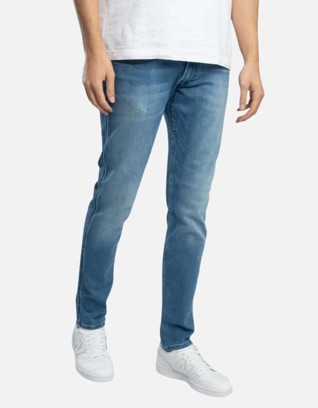 Jeans Replay Anbass Slim Fit Uomo - Tessuto Con Power Stretch (85% Cotone, 10% Poliestere, 5% Elastan), Cavallo 32 Pollici | Comodi Ed Elasticizzati