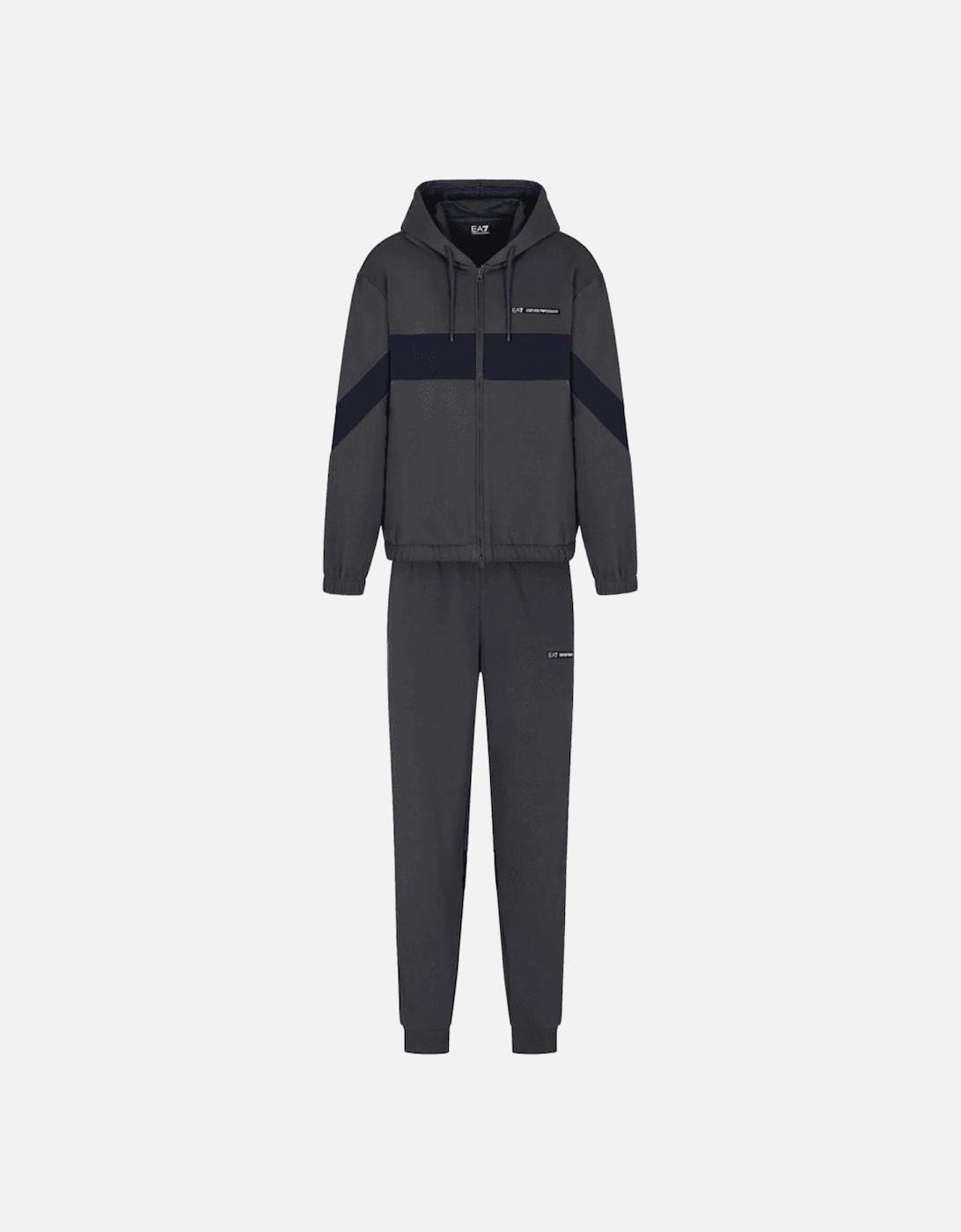 Grey Ea7 Colour Block Tracksuit EA7 Emporio Armani Reflective Logo