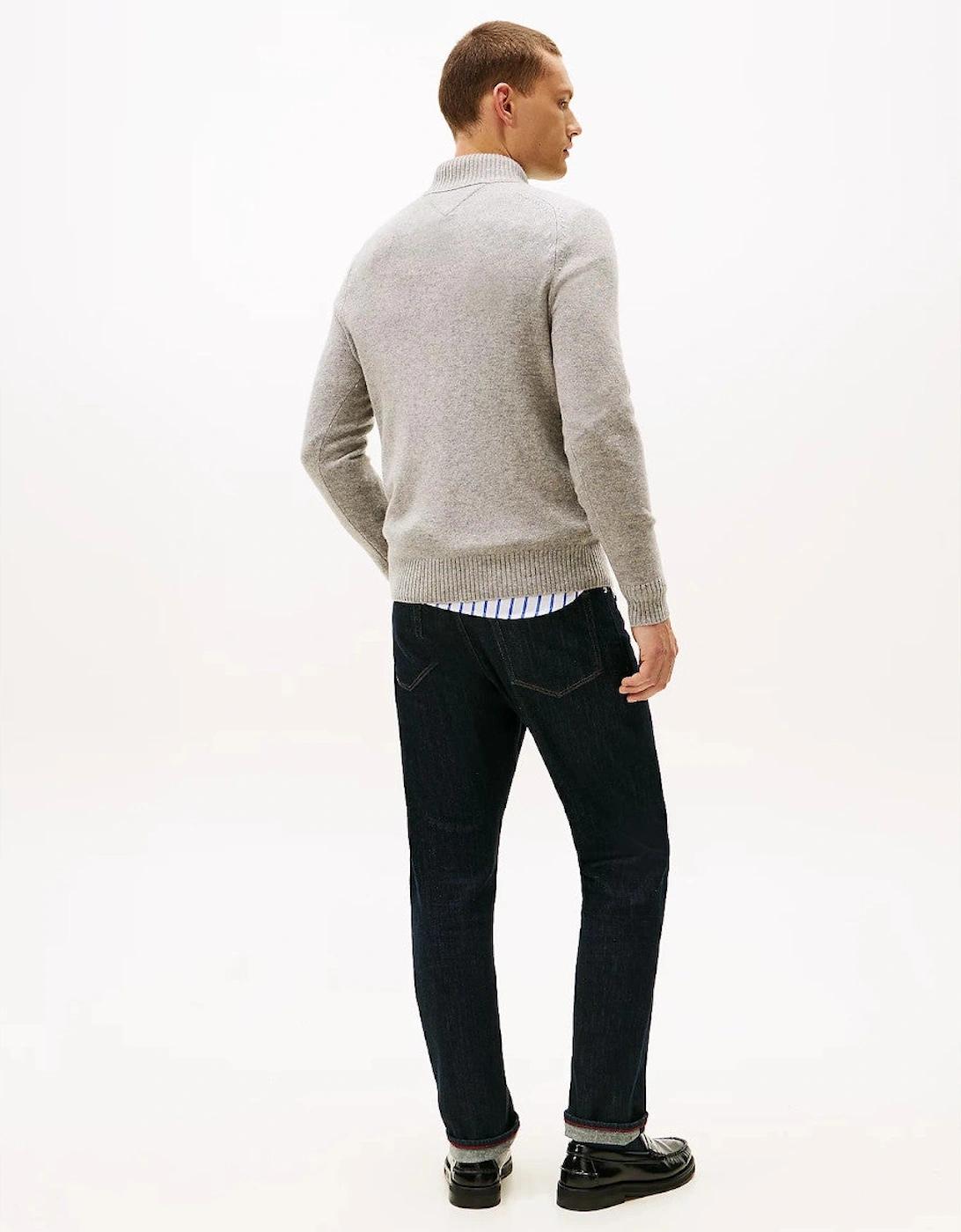 Tommy Hilfiger Lambswool Half Zip Sweater Po1 Light Heather in