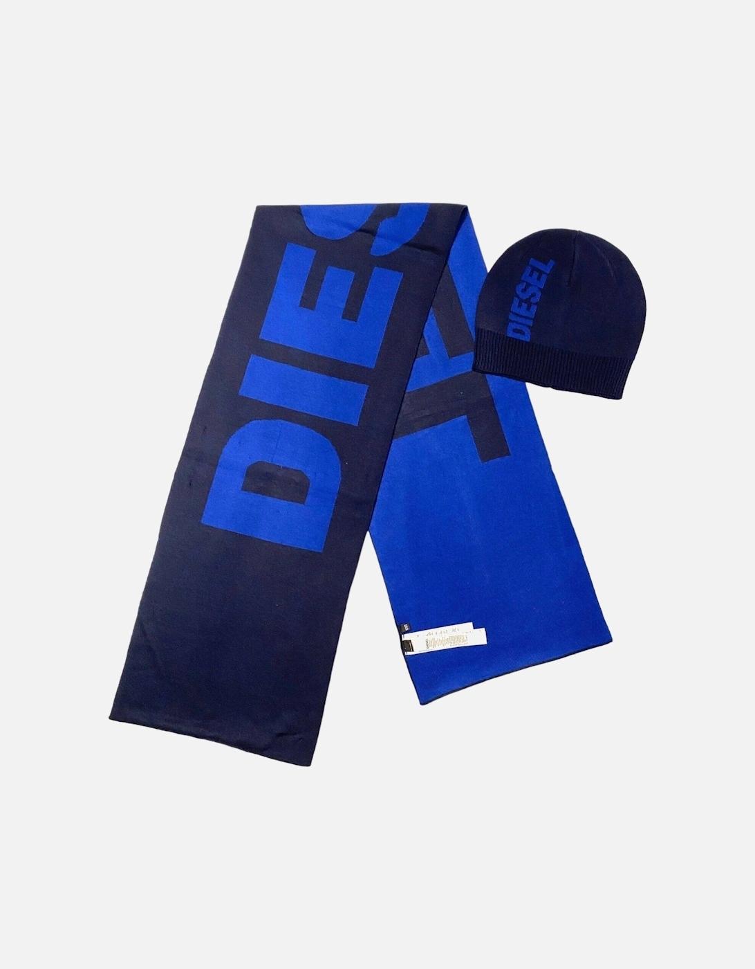 Knitted Scarf Diesel Hat And Scarf Set DIESEL Men's Gray Black - Main Image