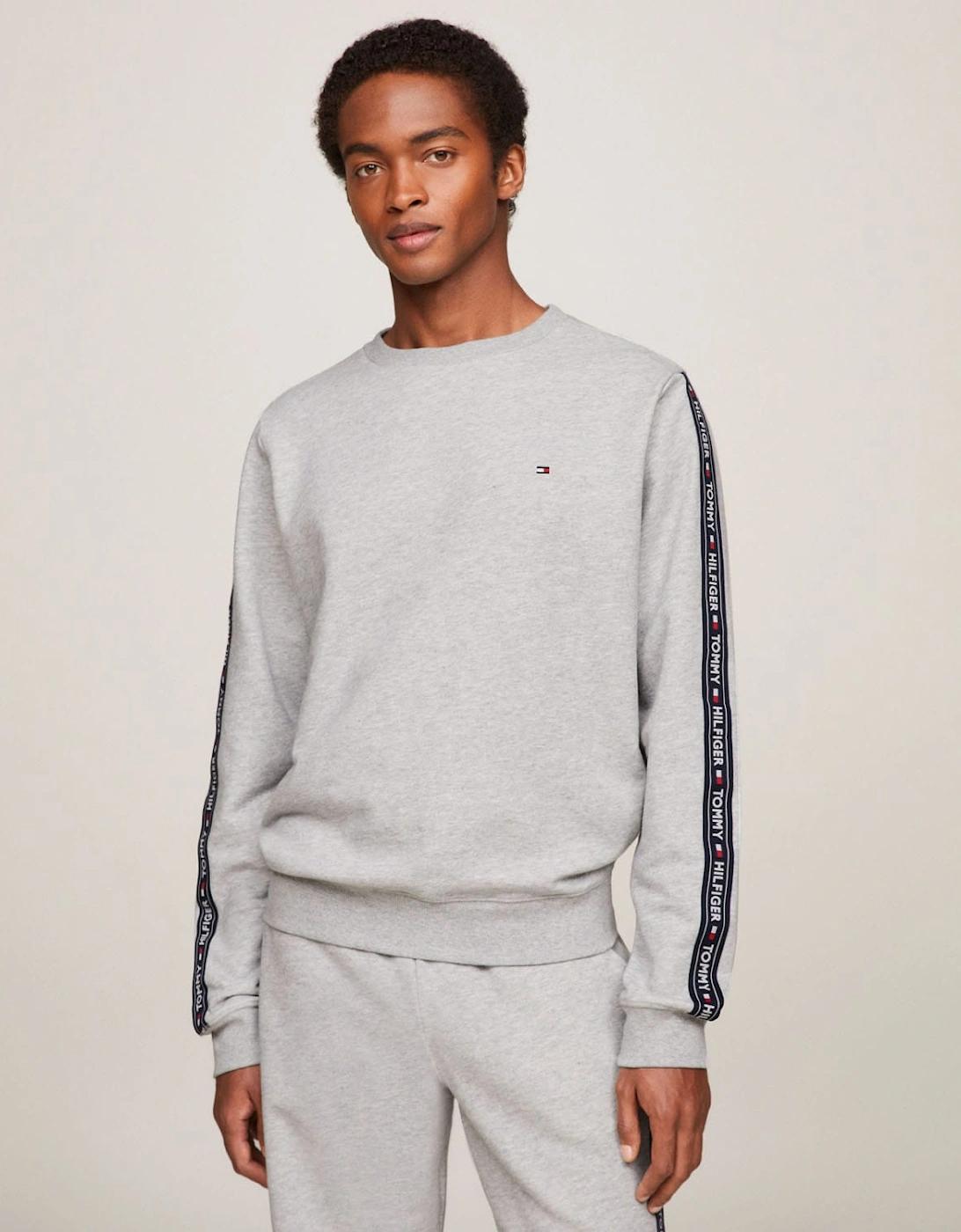 Tommy Hilfiger Logo Tape Lounge Sweatshirt in Grey for Men Lyst UK