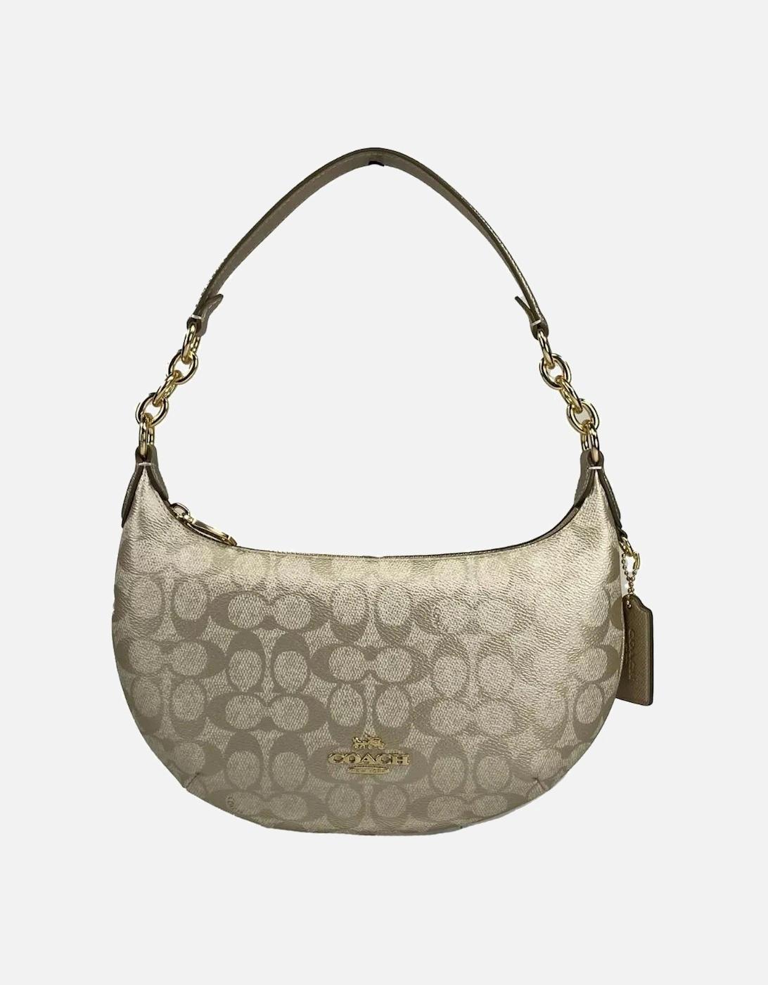 バッグ coach shoulder bag signature leather COACH Leather Shoulder Bag With Zip Closure in Grey | Lyst UK