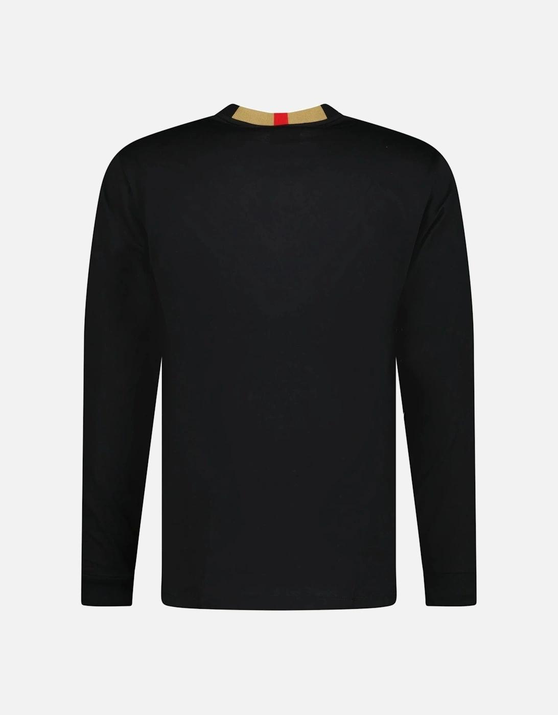 Burberry 'Jayson' Check Long Sleeve T-Shirt in Black | Lyst UK